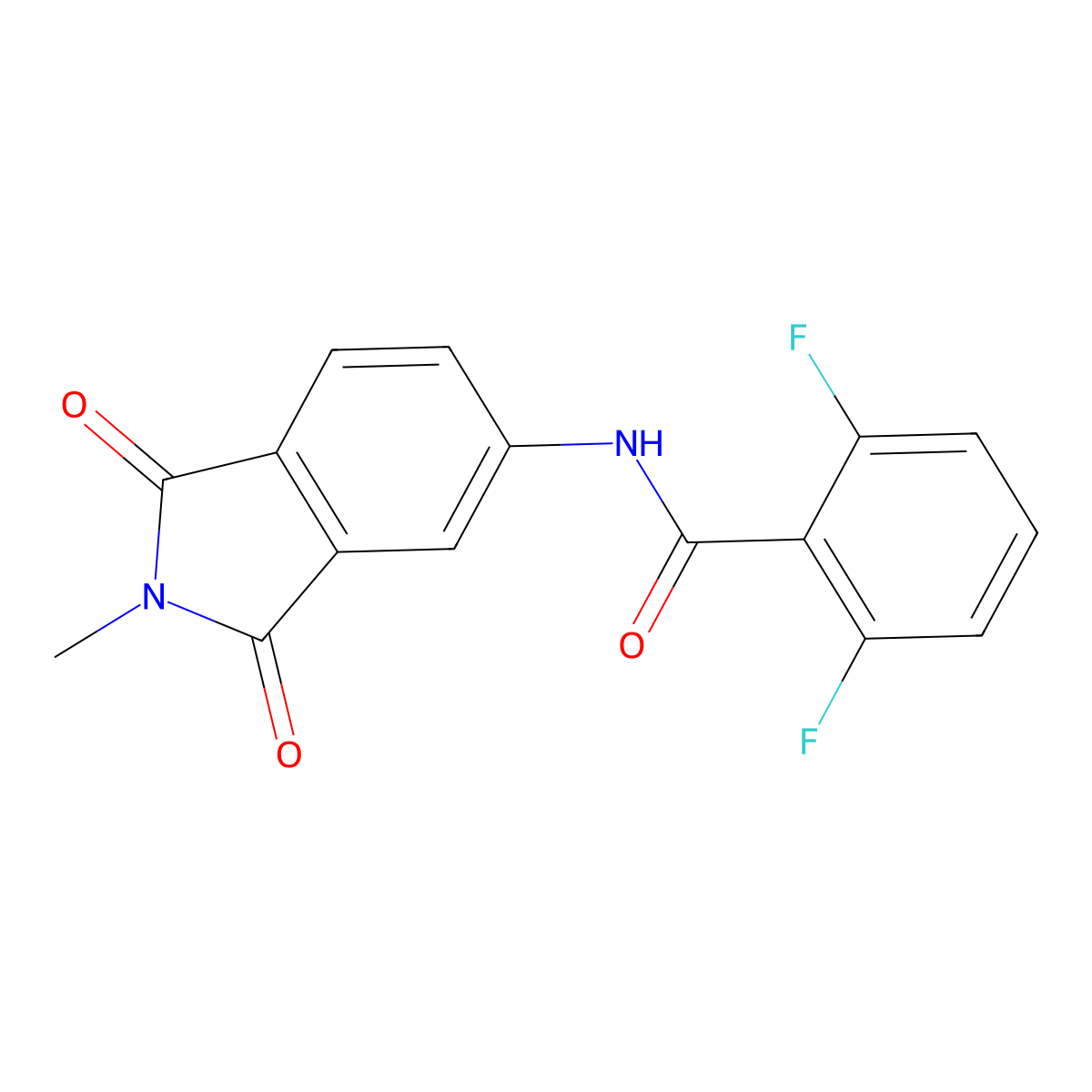 2,6-difluoro-N-(2-methyl-1,3-dioxoisoindolin-5-yl)benzamide molecular structure, CAS 325977-16-0