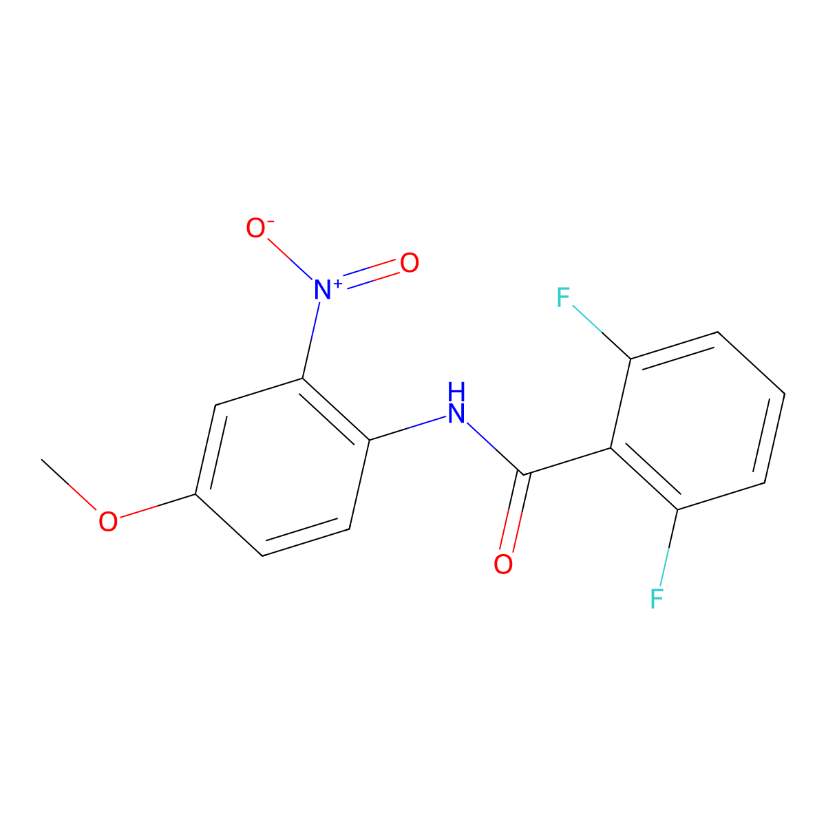 2,6-difluoro-N-(4-methoxy-2-nitrophenyl)benzamide molecular structure, CAS 325977-18-2