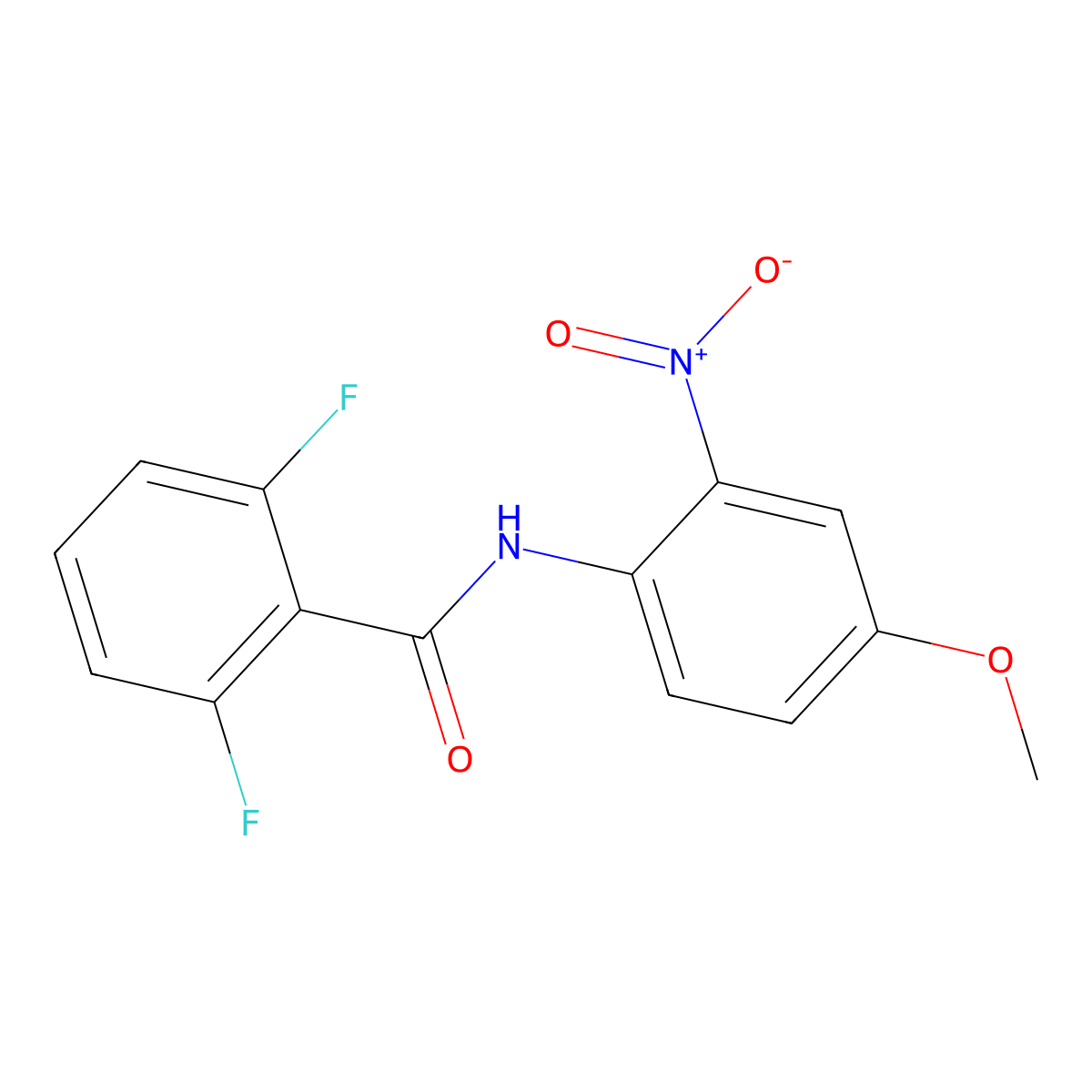 2,6-difluoro-N-(4-methoxy-2-nitrophenyl)benzamide molecular structure, CAS 325977-18-2