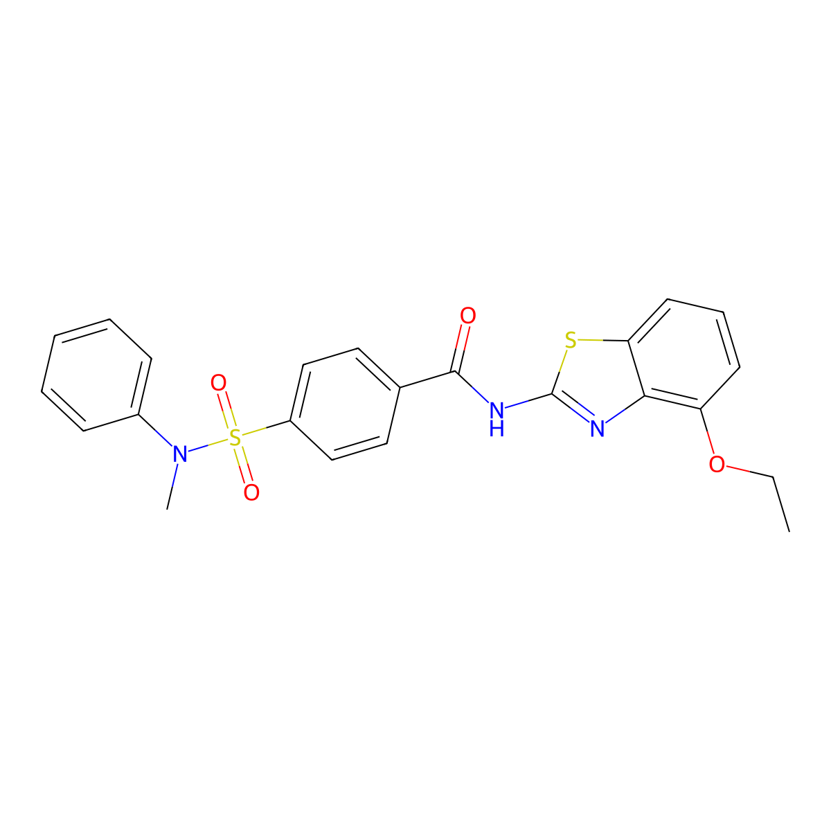 N-(4-ethoxy-1,3-benzothiazol-2-yl)-4-[methyl(phenyl)sulfamoyl]benzamide molecular structure, CAS 325977-35-3