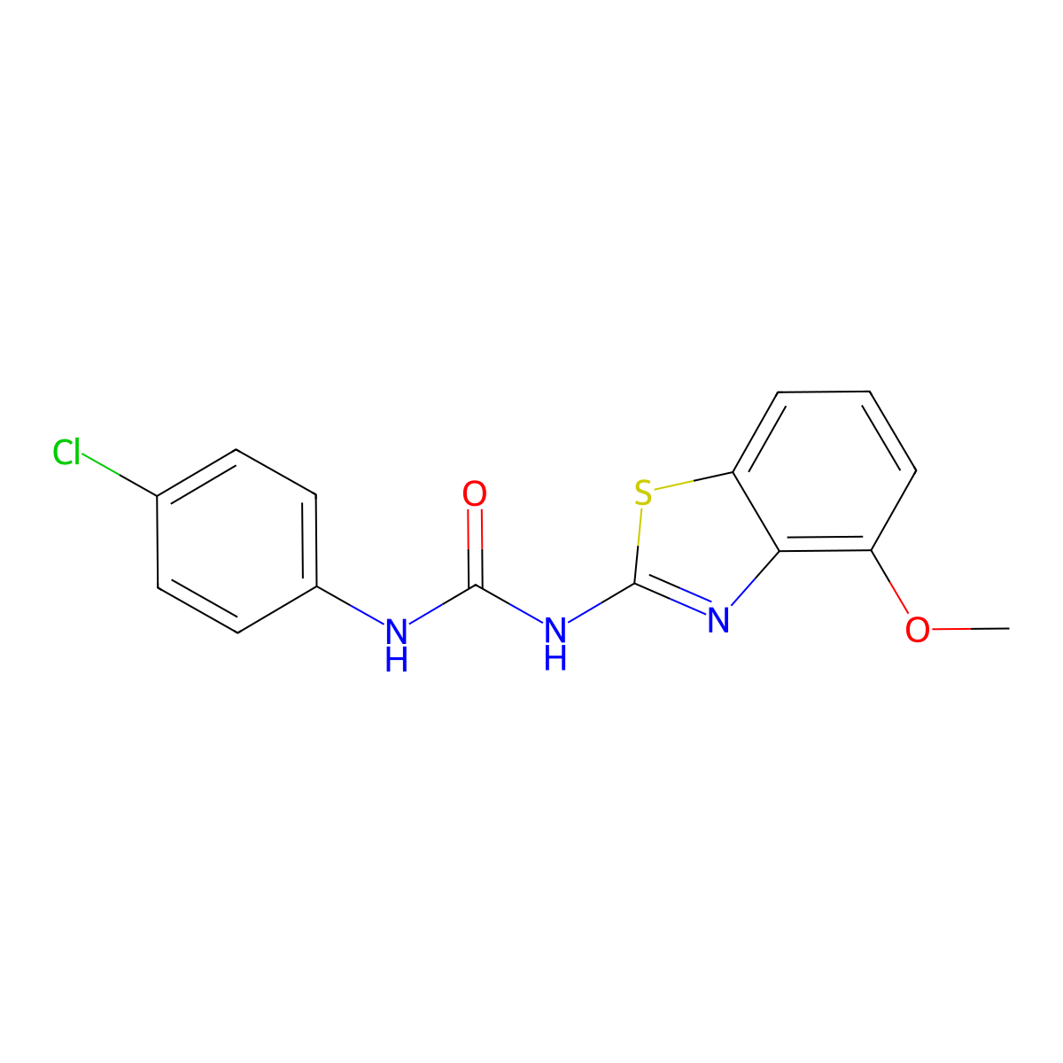 1-(4-Chlorophenyl)-3-(4-methoxy-1,3-benzothiazol-2-yl)urea molecular structure, CAS 325977-41-1