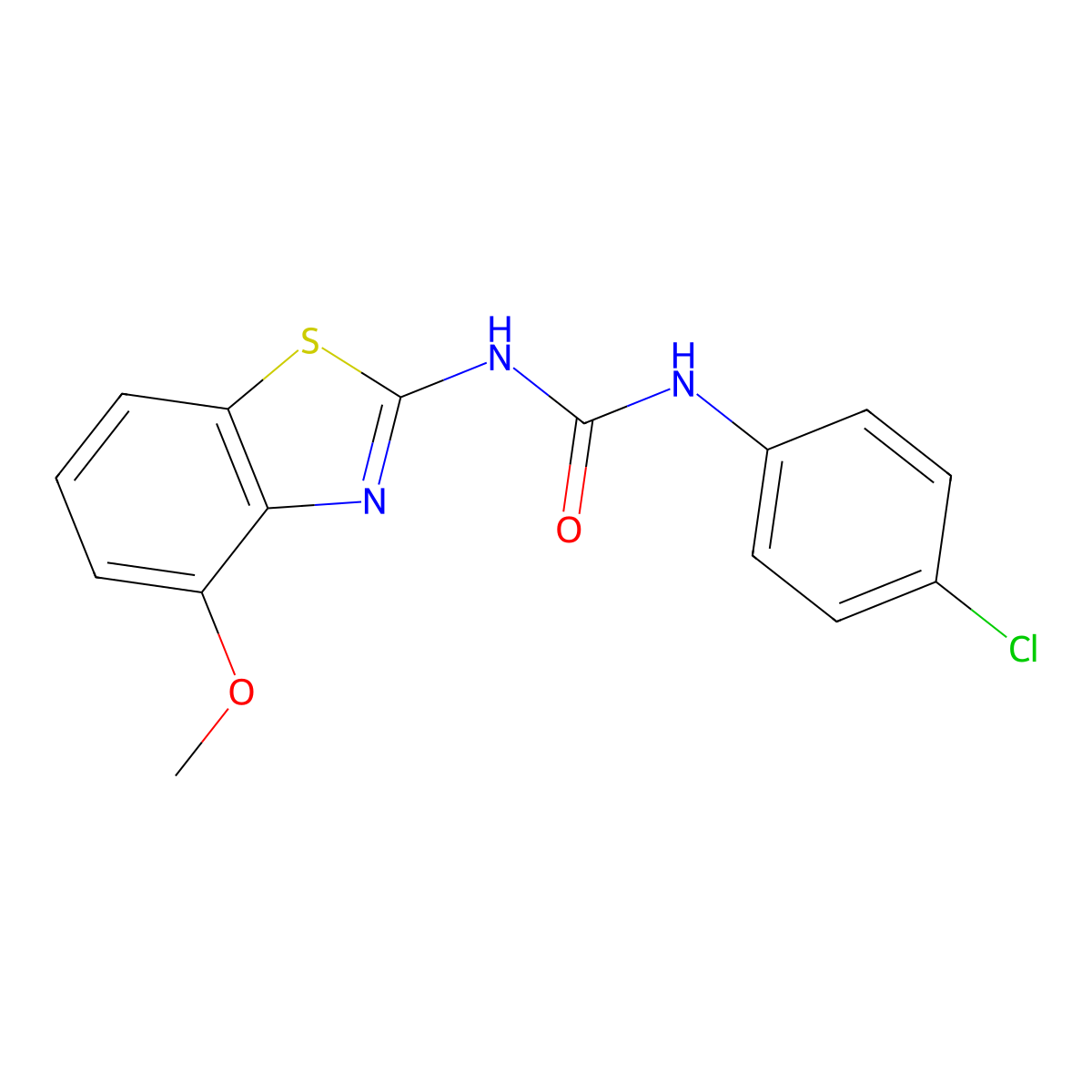 1-(4-Chlorophenyl)-3-(4-methoxy-1,3-benzothiazol-2-yl)urea molecular structure, CAS 325977-41-1