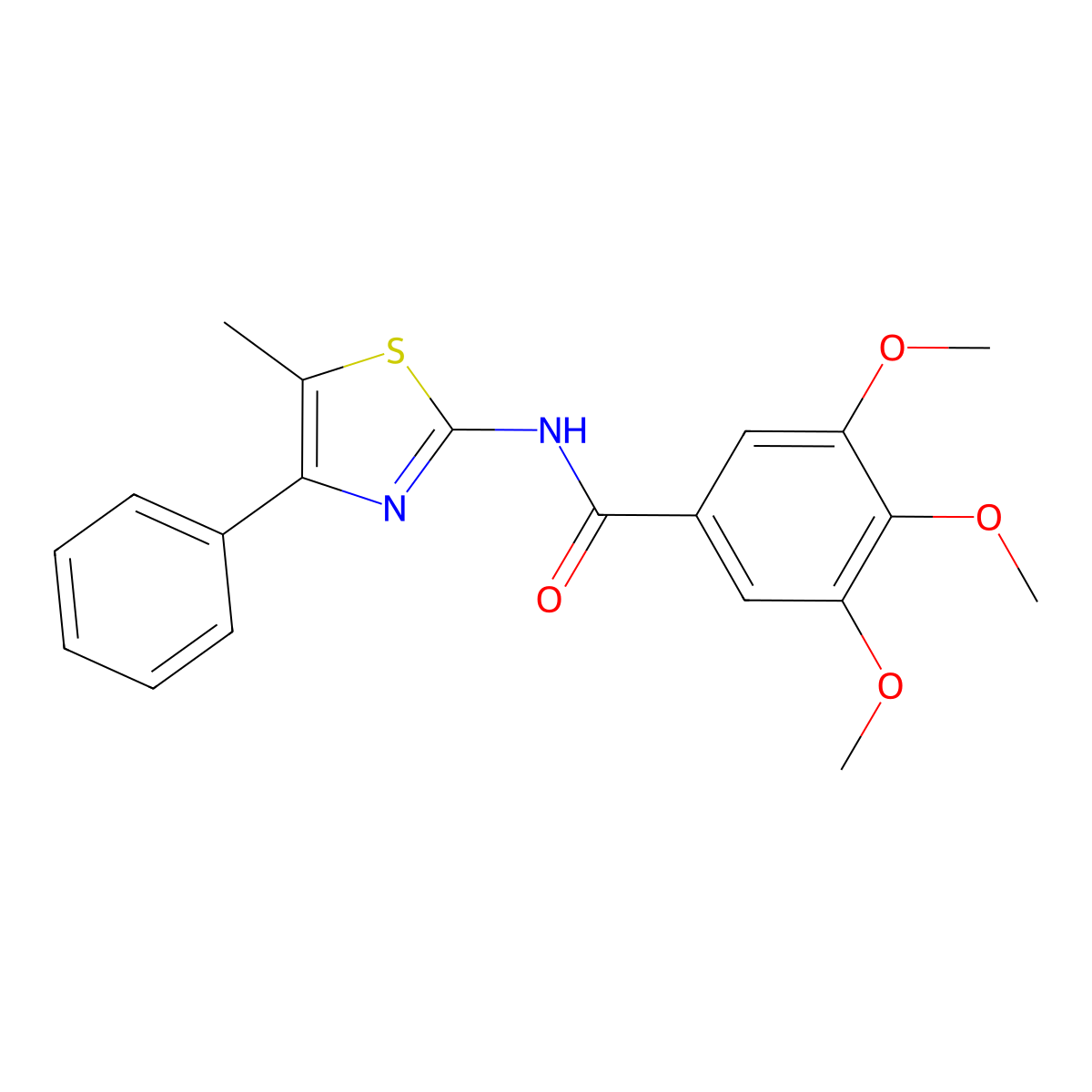 3,4,5-trimethoxy-N-(5-methyl-4-phenyl-1,3-thiazol-2-yl)benzamide molecular structure, CAS 325977-55-7