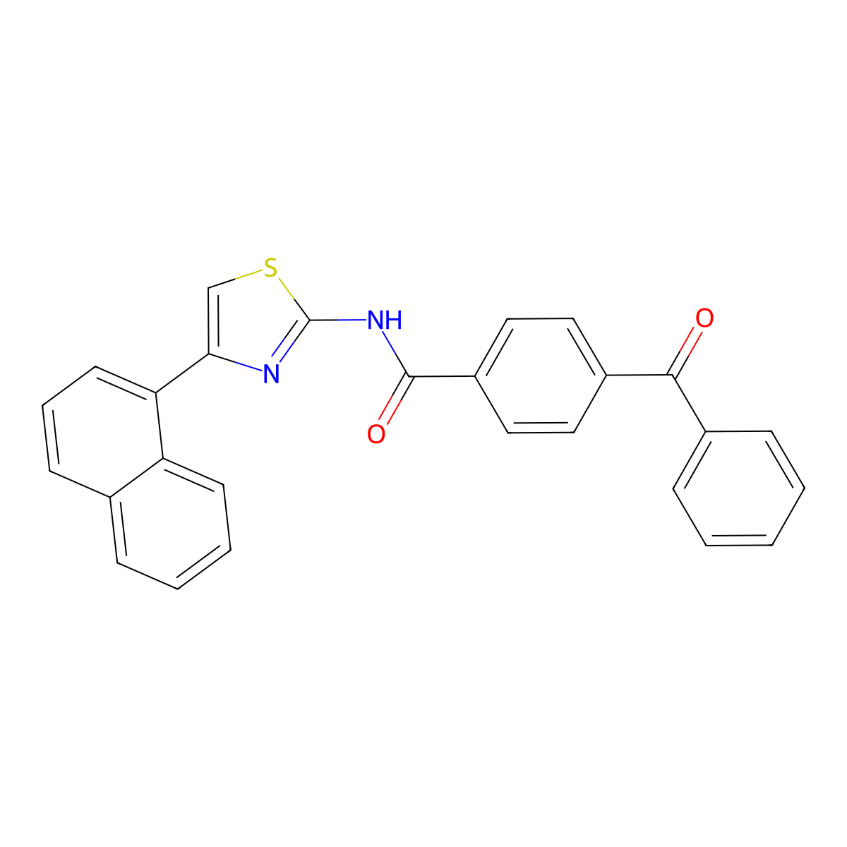 4-benzoyl-N-(4-naphthalen-1-yl-1,3-thiazol-2-yl)benzamide molecular structure, CAS 325977-82-0