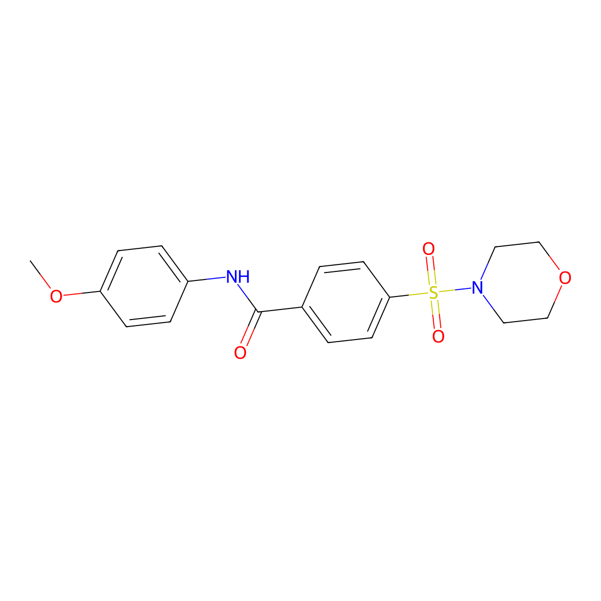 N-(4-methoxyphenyl)-4-(morpholinosulfonyl)benzamide molecular structure, CAS 325977-85-3