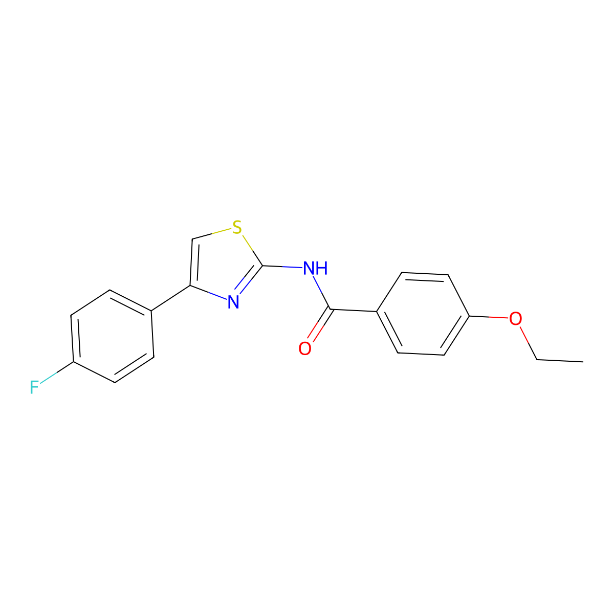 4-ethoxy-N-[4-(4-fluorophenyl)-1,3-thiazol-2-yl]benzamide molecular structure, CAS 325977-86-4