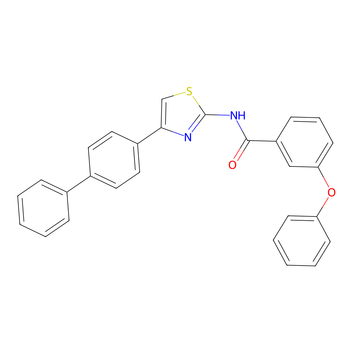 3-phenoxy-N-[4-(4-phenylphenyl)-1,3-thiazol-2-yl]benzamide molecular structure, CAS 325978-04-9