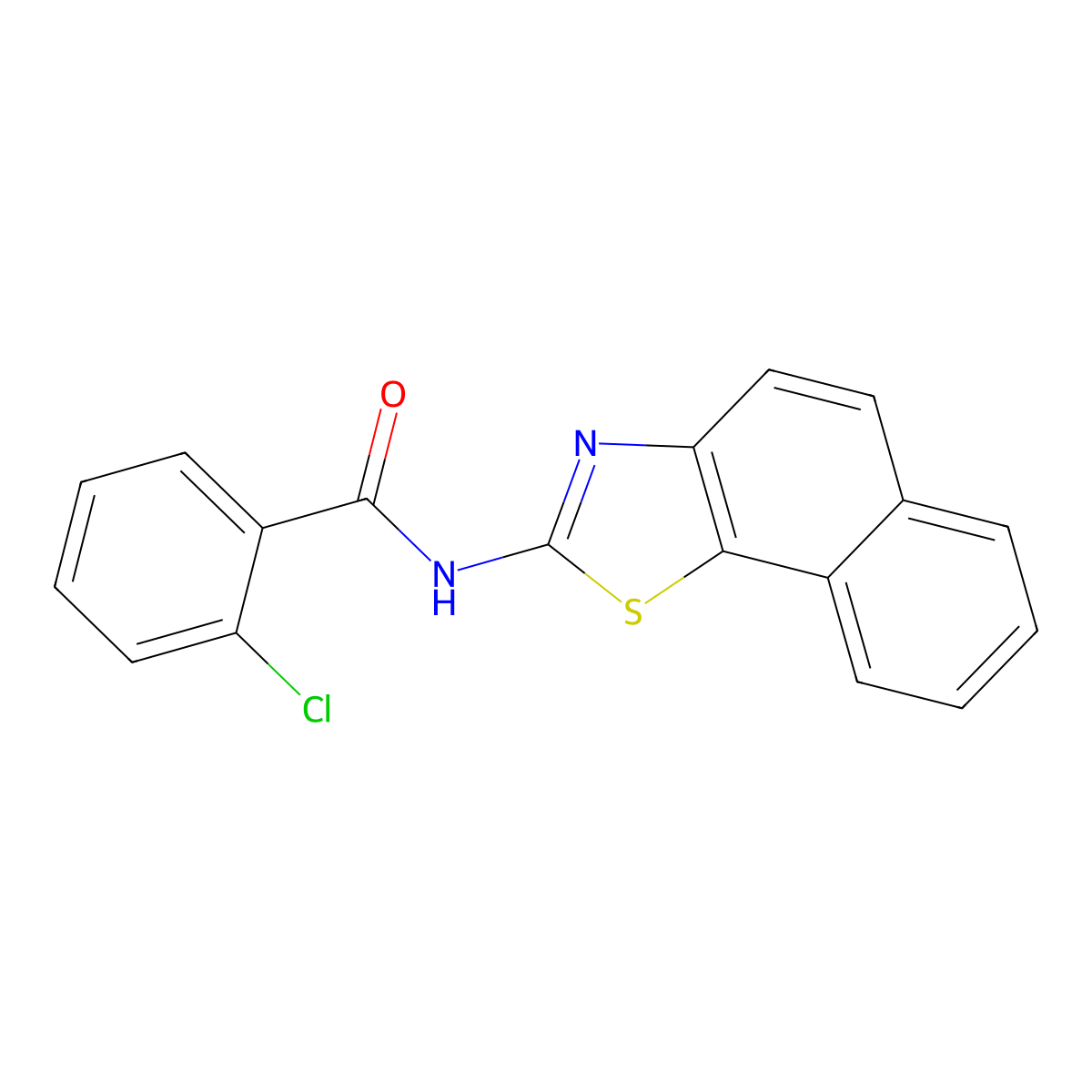 (Z)-2-chloro-N-(naphtho[2,1-d]thiazol-2(3H)-ylidene)benzamide molecular structure, CAS 325978-05-0