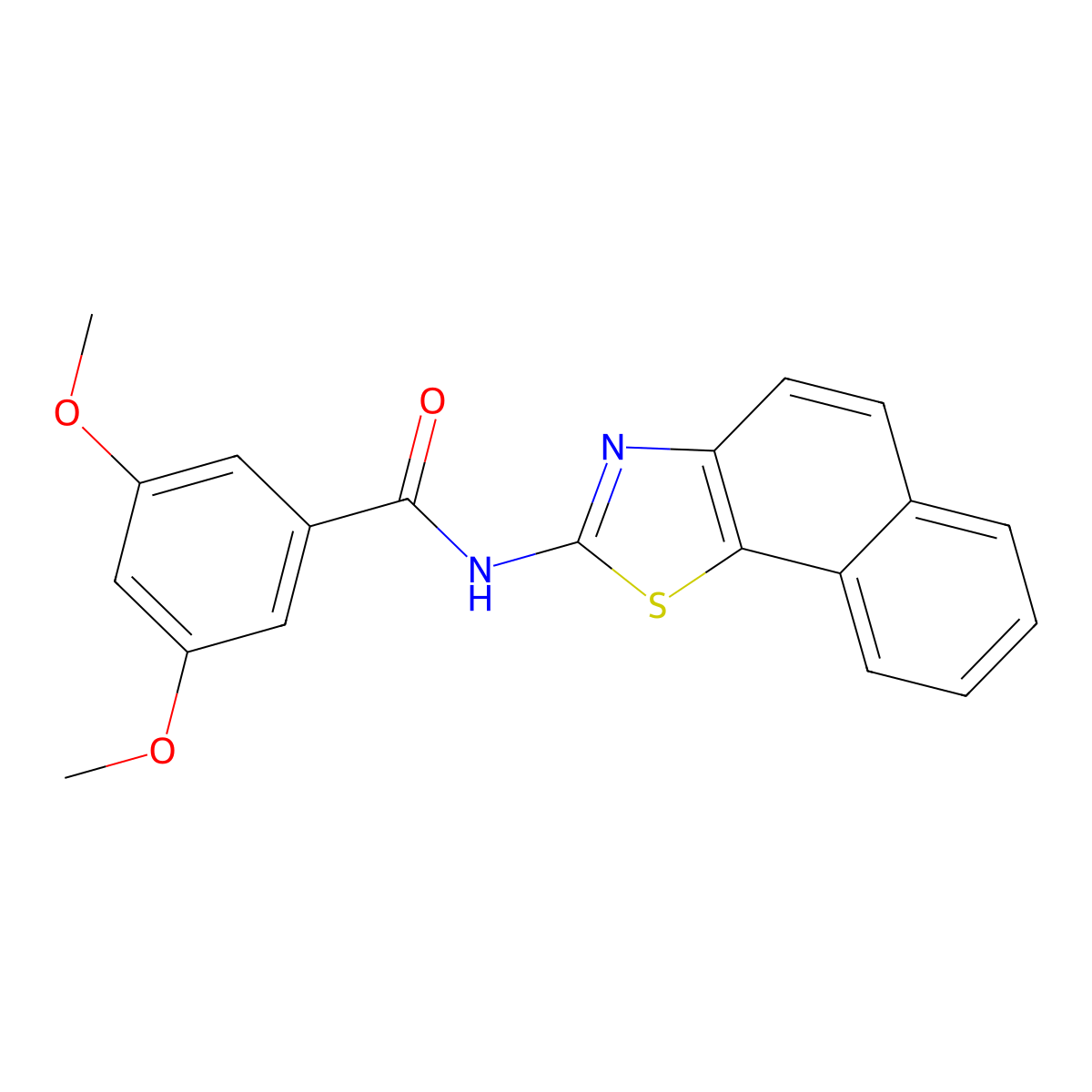 (Z)-3,5-dimethoxy-N-(naphtho[2,1-d]thiazol-2(3H)-ylidene)benzamide molecular structure, CAS 325978-09-4