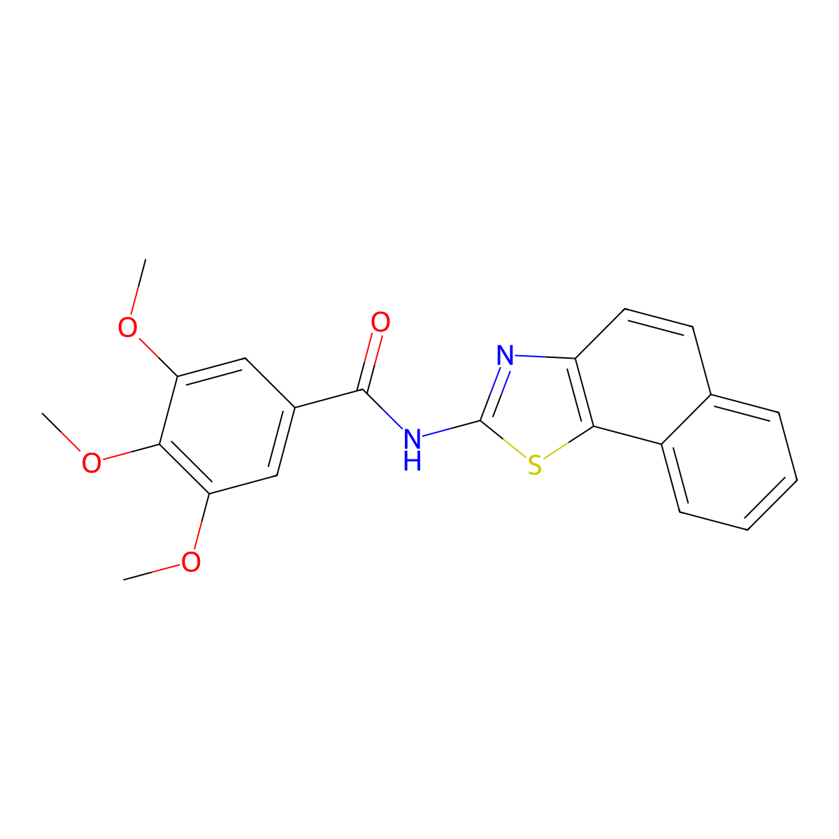 N-benzo[g][1,3]benzothiazol-2-yl-3,4,5-trimethoxybenzamide molecular structure, CAS 325978-10-7