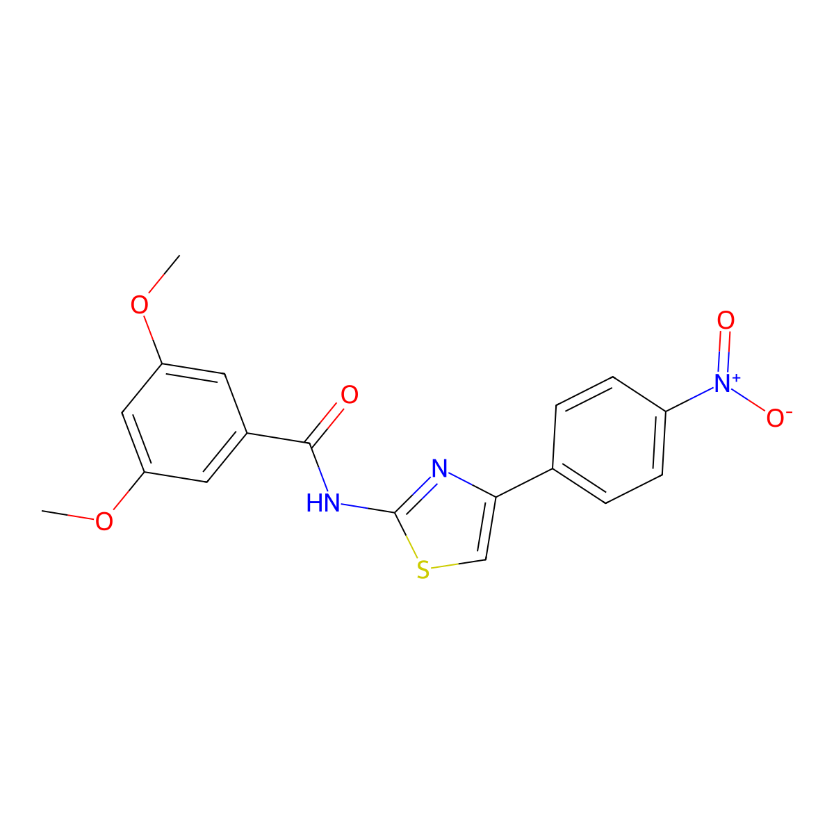 3,5-dimethoxy-N-[4-(4-nitrophenyl)-1,3-thiazol-2-yl]benzamide molecular structure, CAS 325978-24-3