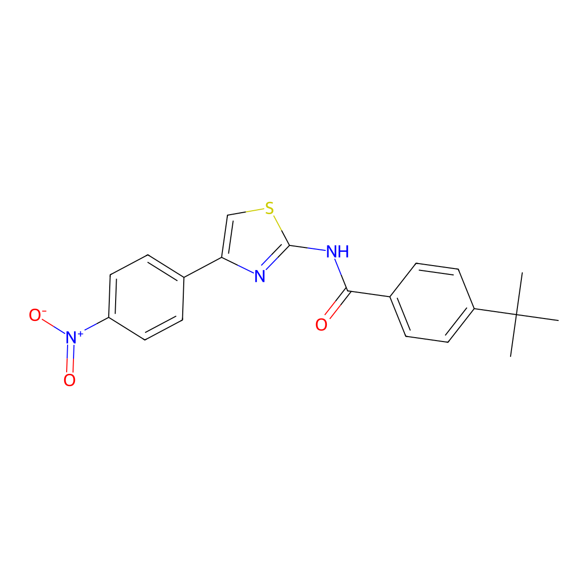 4-tert-butyl-N-[4-(4-nitrophenyl)-1,3-thiazol-2-yl]benzamide molecular structure, CAS 325978-26-5