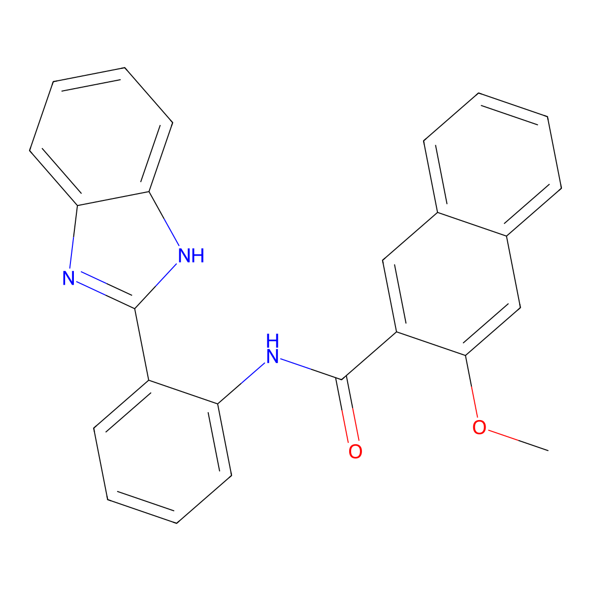 N-(2-(1H-benzo[d]imidazol-2-yl)phenyl)-3-methoxy-2-naphthamide molecular structure, CAS 325978-44-7