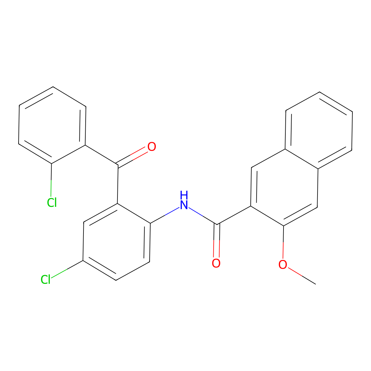 N-[4-chloro-2-(2-chlorobenzoyl)phenyl]-3-methoxynaphthalene-2-carboxamide molecular structure, CAS 325978-45-8