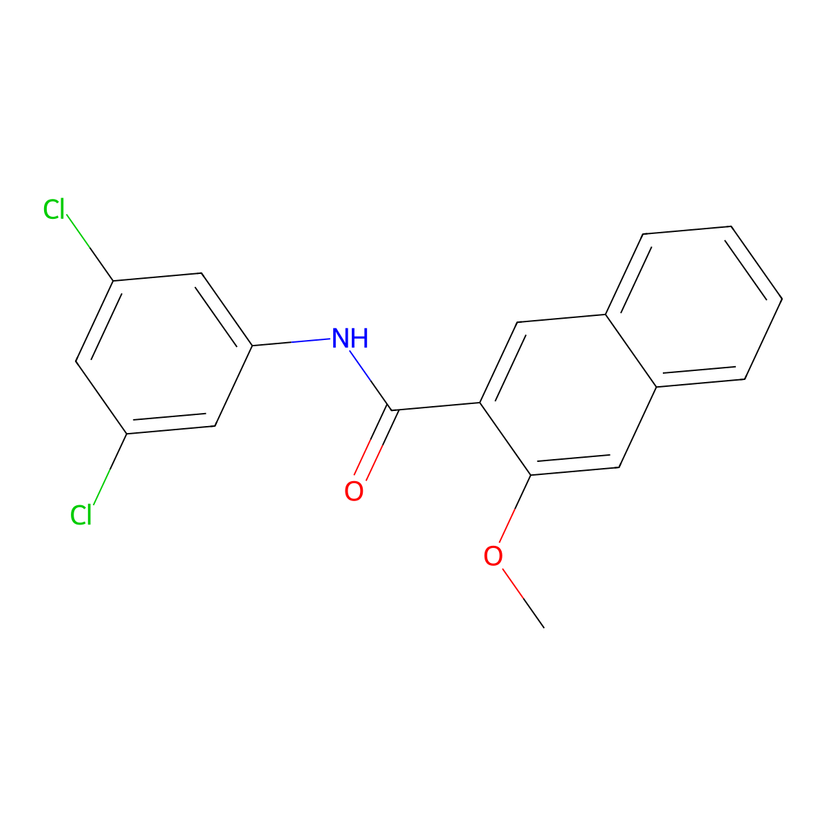 N-(3,5-dichlorophenyl)-3-methoxynaphthalene-2-carboxamide molecular structure, CAS 325978-47-0