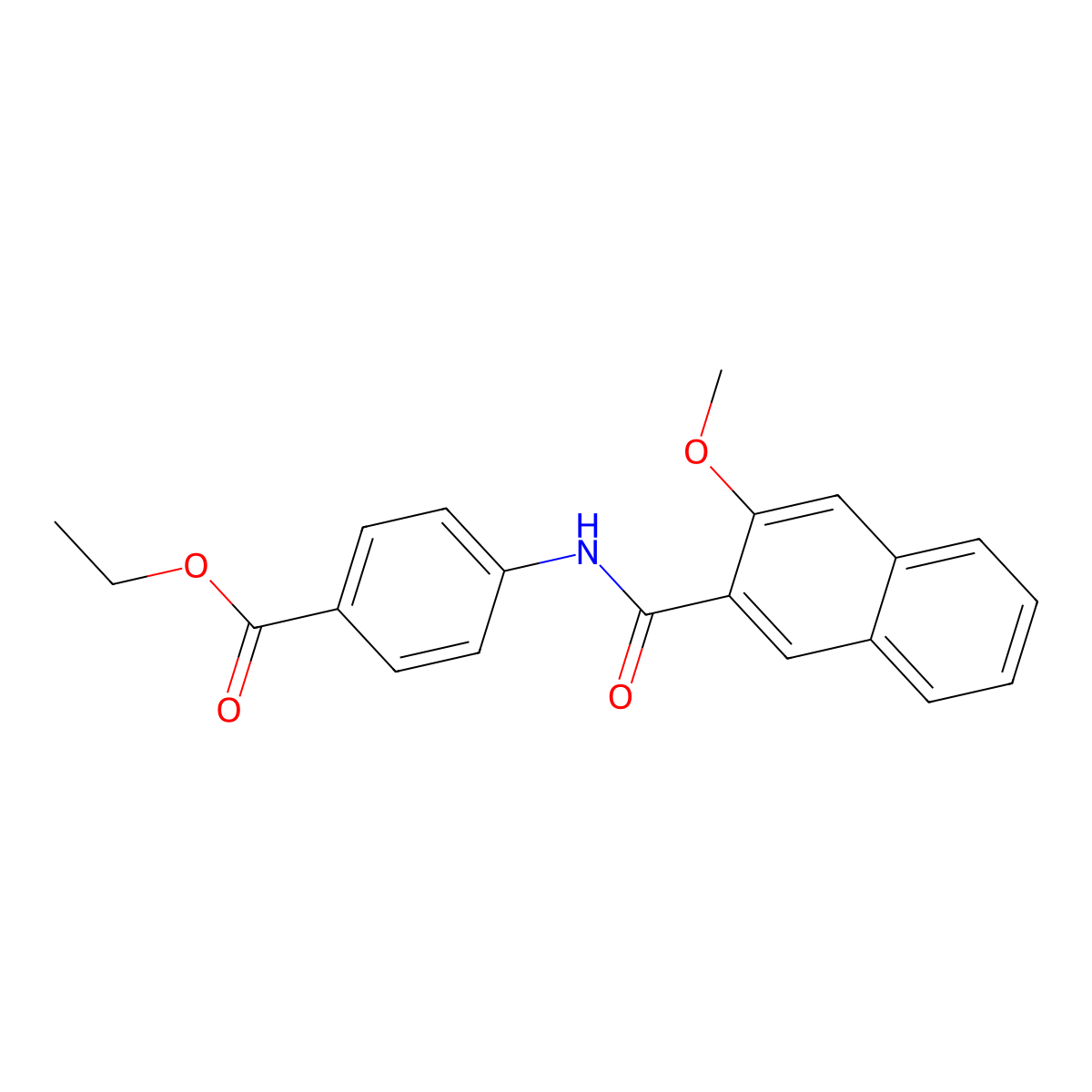 Ethyl 4-[(3-methoxynaphthalene-2-carbonyl)amino]benzoate molecular structure, CAS 325978-49-2