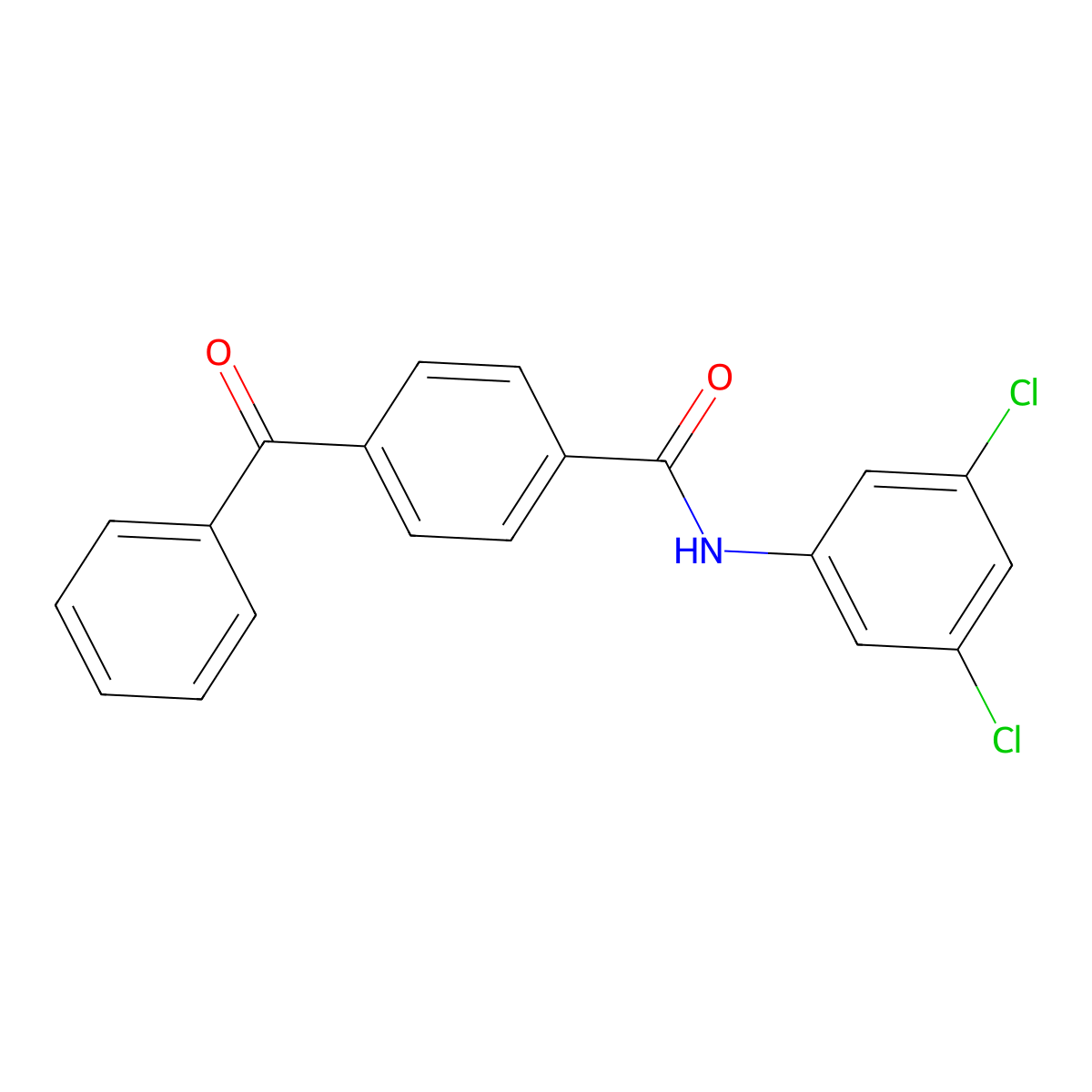 4-benzoyl-N-(3,5-dichlorophenyl)benzamide molecular structure, CAS 325978-63-0