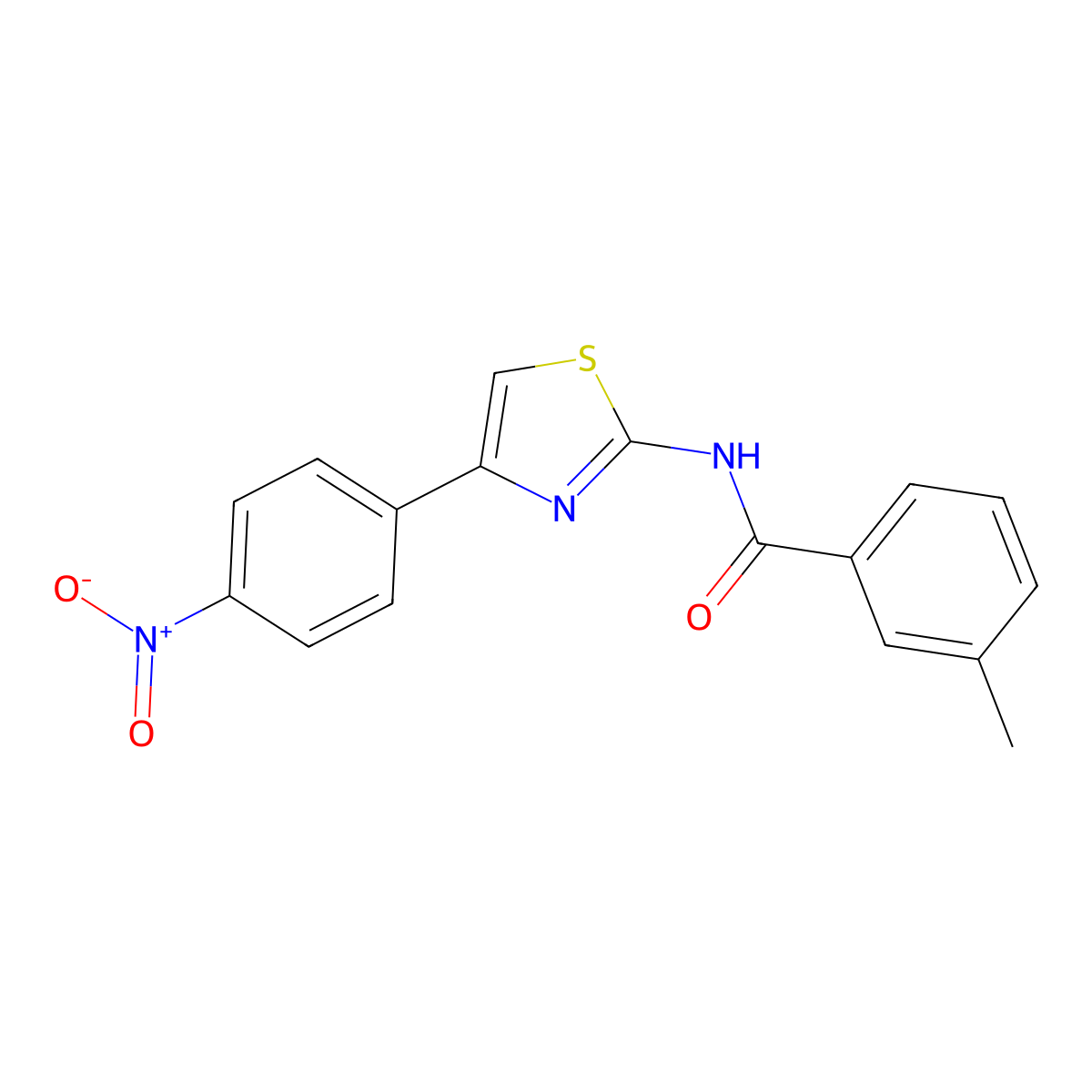 3-methyl-N-[4-(4-nitrophenyl)-1,3-thiazol-2-yl]benzamide molecular structure, CAS 325979-12-2