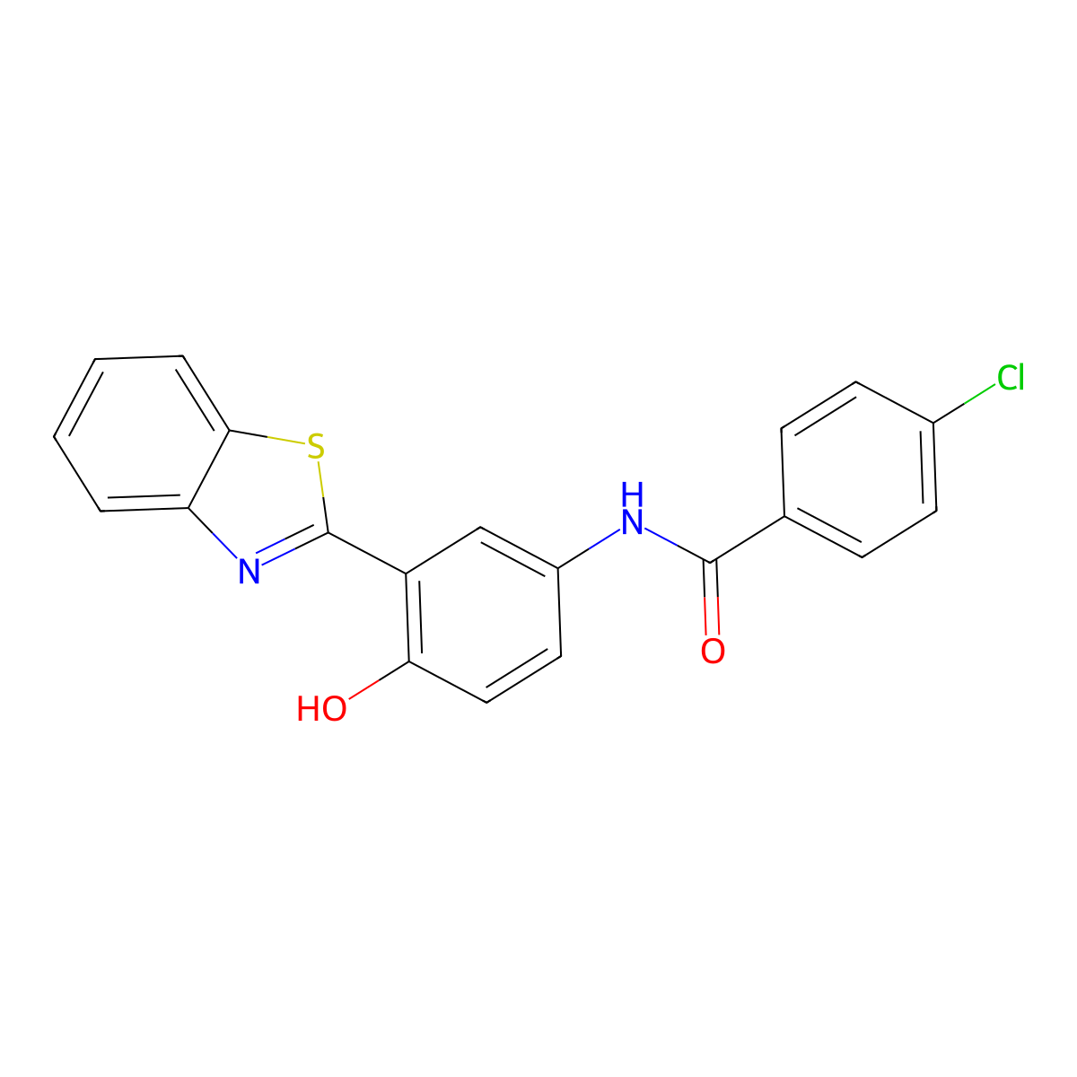 N-[3-(1,3-Benzothiazol-2-YL)-4-hydroxyphenyl]-4-chlorobenzamide molecular structure, CAS 325979-19-9