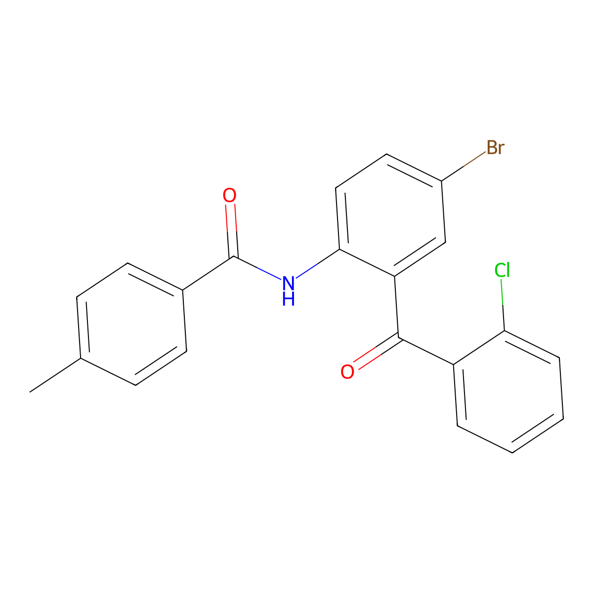 N-[4-bromo-2-(2-chlorobenzoyl)phenyl]-4-methylbenzamide molecular structure, CAS 325979-21-3
