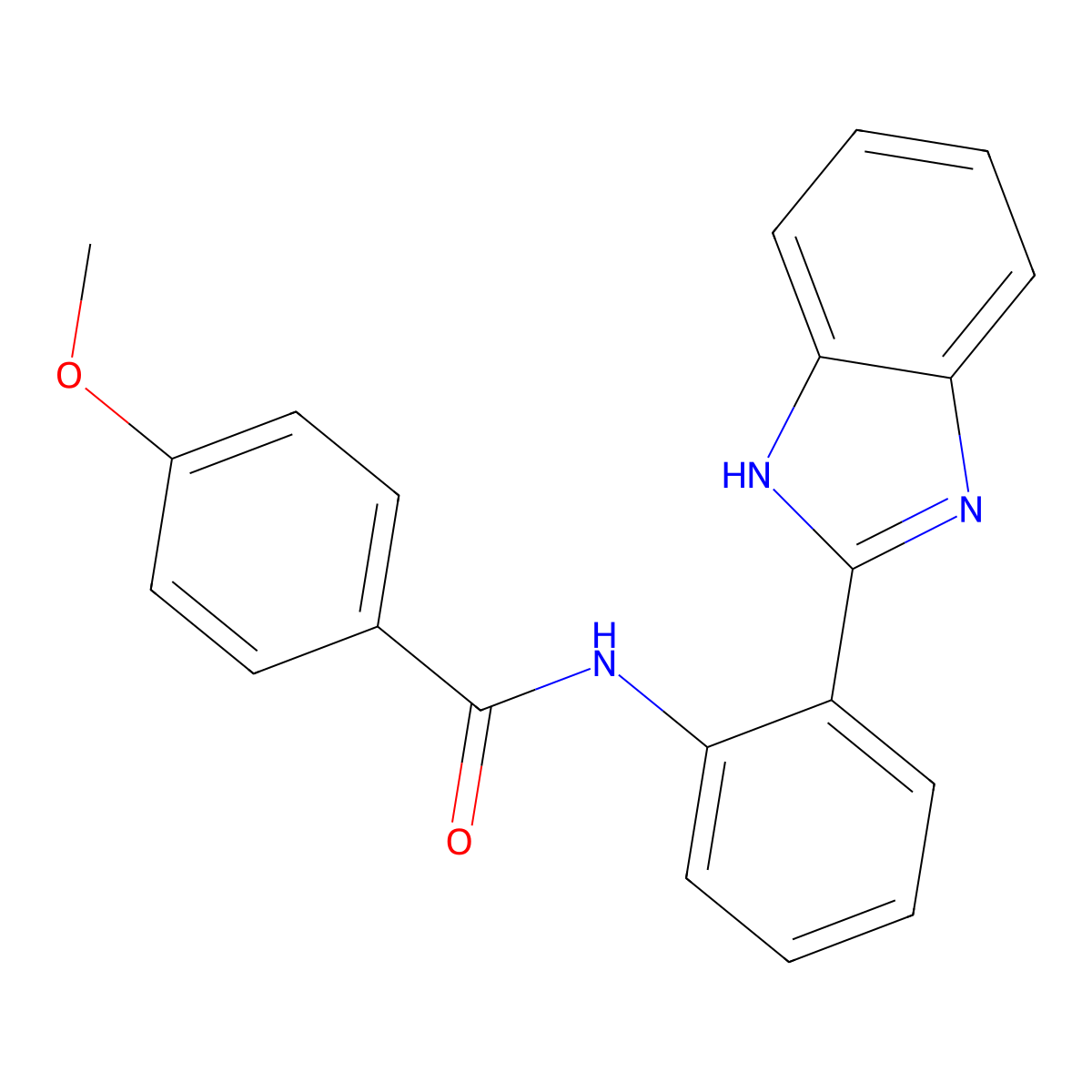 N-(2-(1H-benzo[d]imidazol-2-yl)phenyl)-4-methoxybenzamide molecular structure, CAS 325979-26-8