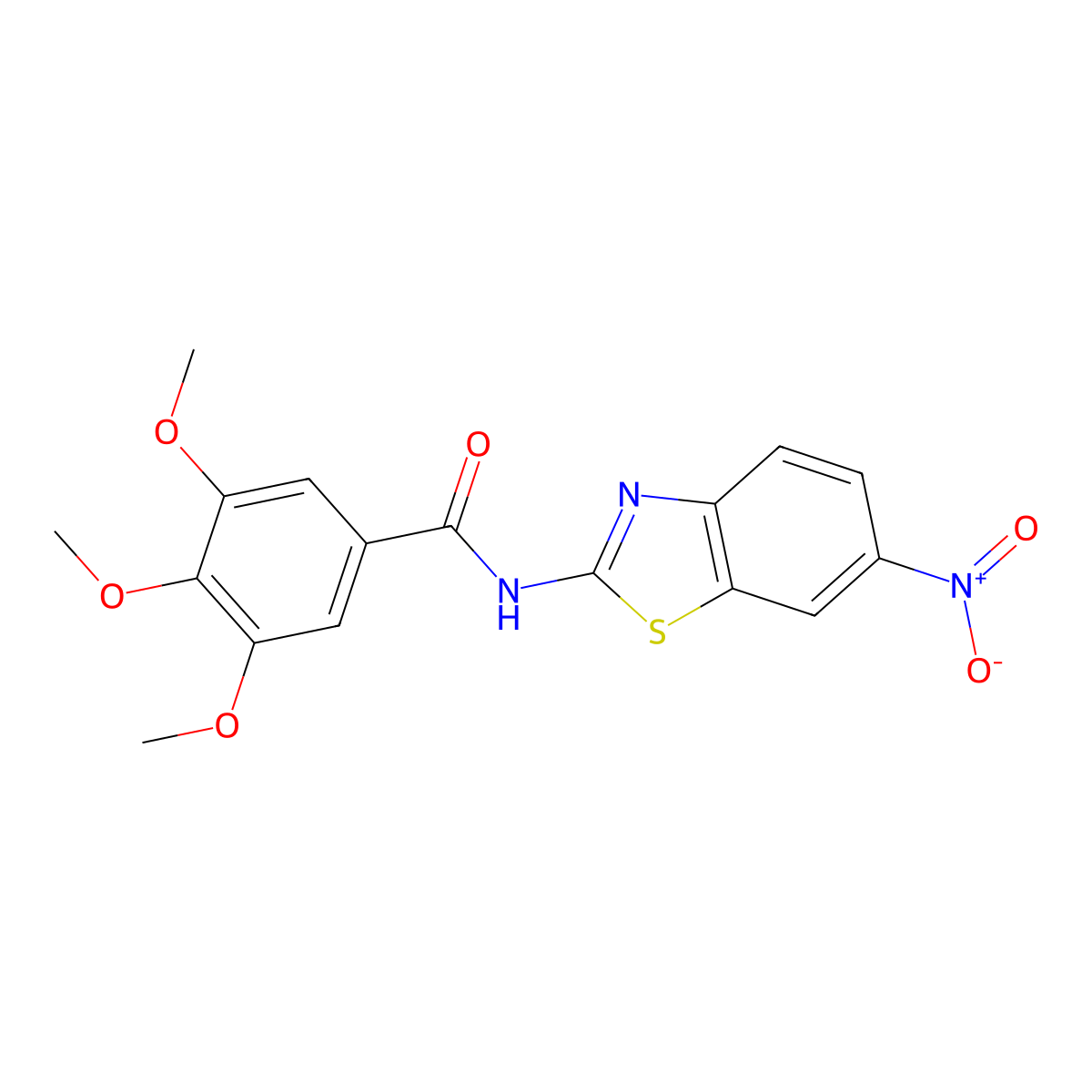 3,4,5-trimethoxy-N-(6-nitro-1,3-benzothiazol-2-yl)benzamide molecular structure, CAS 325979-30-4
