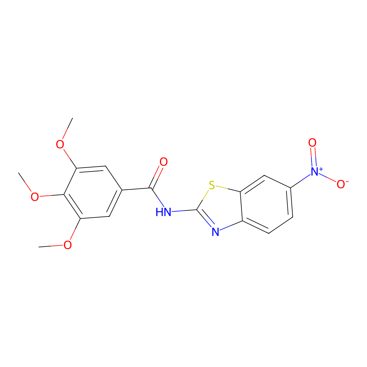 3,4,5-trimethoxy-N-(6-nitro-1,3-benzothiazol-2-yl)benzamide molecular structure, CAS 325979-30-4