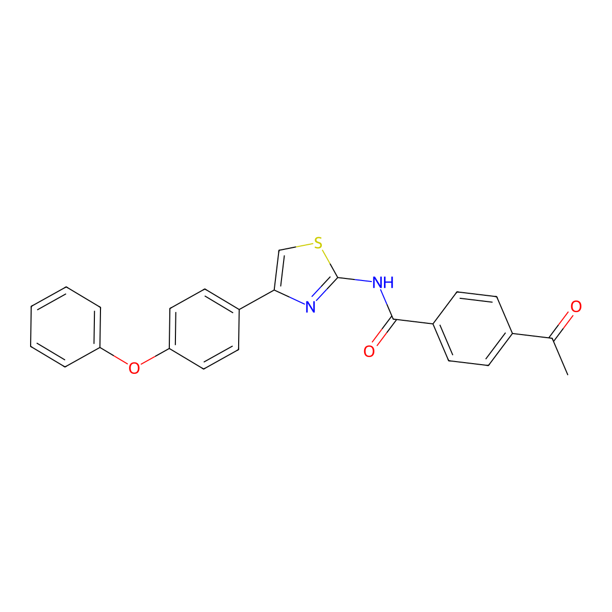 4-acetyl-N-[4-(4-phenoxyphenyl)-1,3-thiazol-2-yl]benzamide molecular structure, CAS 325979-54-2