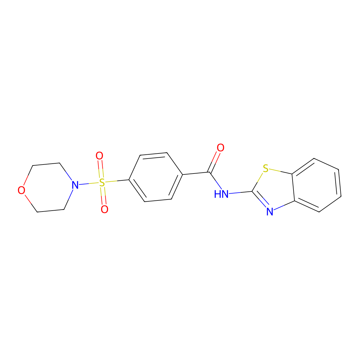 N-(1,3-benzothiazol-2-yl)-4-morpholin-4-ylsulfonylbenzamide molecular structure, CAS 325979-55-3
