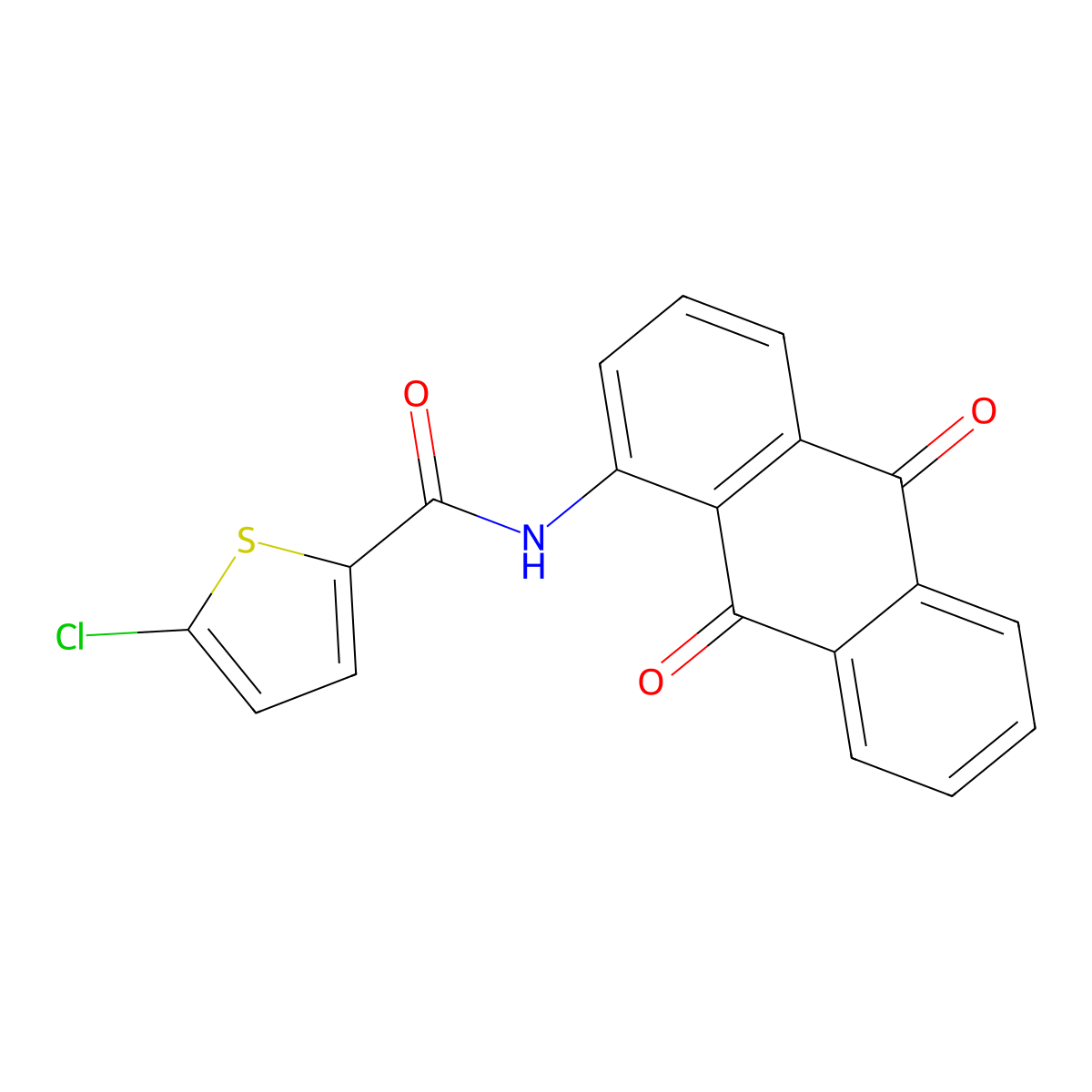 5-chloro-N-(9,10-dioxo-9,10-dihydroanthracen-1-yl)thiophene-2-carboxamide molecular structure, CAS 325979-81-5