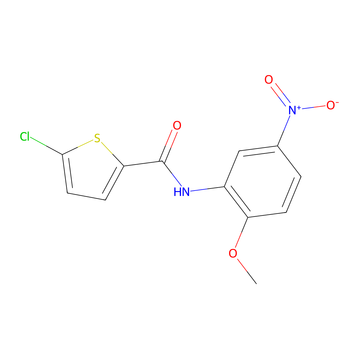5-chloro-N-(2-methoxy-5-nitrophenyl)thiophene-2-carboxamide molecular structure, CAS 325979-89-3