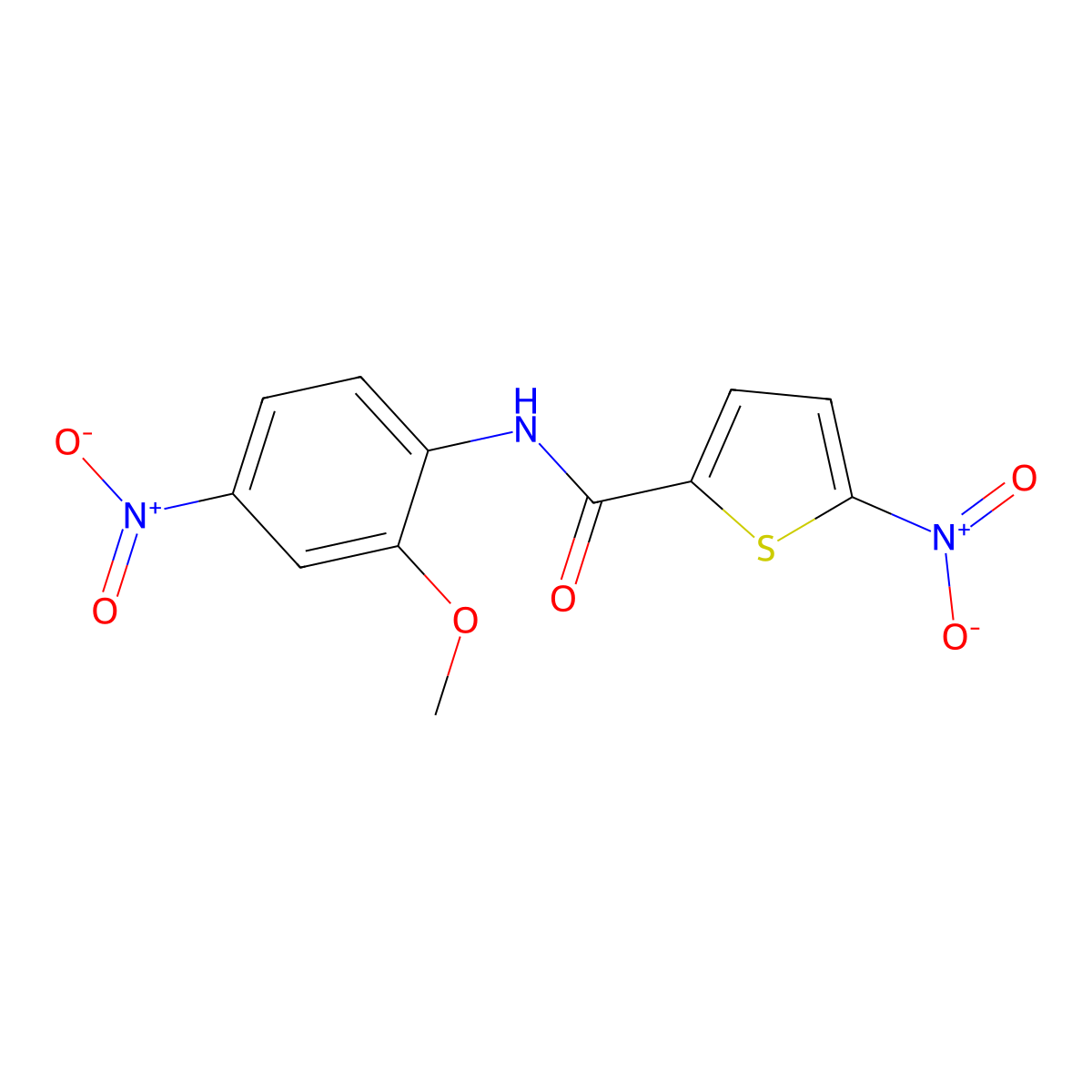 N-(2-methoxy-4-nitrophenyl)-5-nitrothiophene-2-carboxamide molecular structure, CAS 325979-90-6