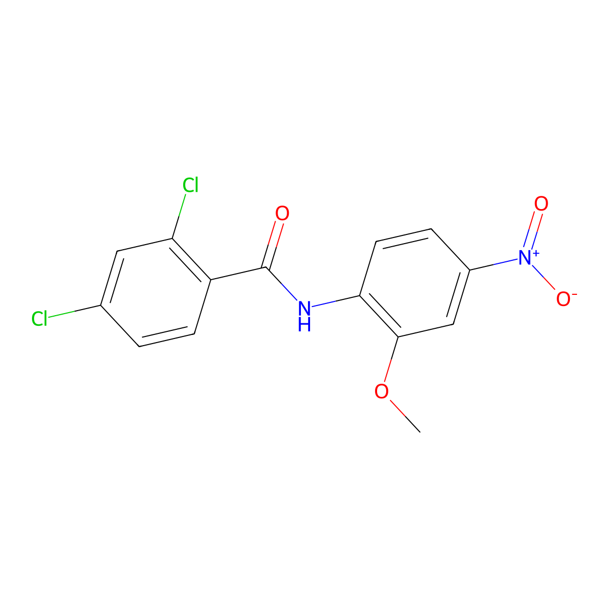 2,4-dichloro-N-(2-methoxy-4-nitrophenyl)benzamide molecular structure, CAS 325979-92-8