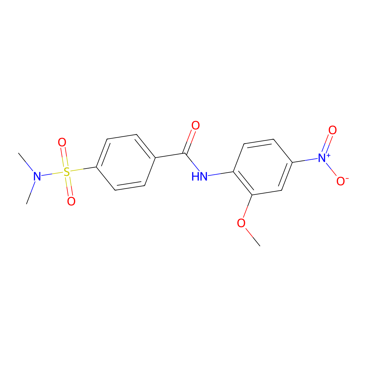 4-(dimethylsulfamoyl)-N-(2-methoxy-4-nitrophenyl)benzamide molecular structure, CAS 325979-94-0