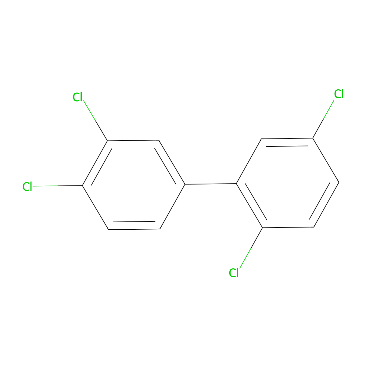 2,3',4',5-Tetrachlorobiphenyl molecular structure, CAS 32598-11-1