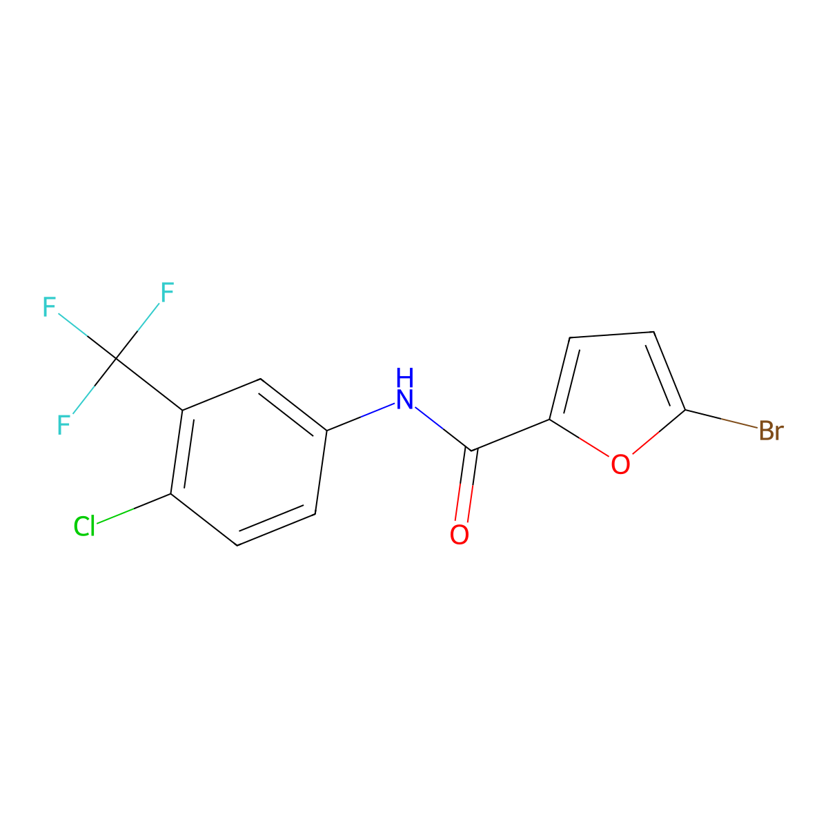 5-bromo-N-[4-chloro-3-(trifluoromethyl)phenyl]furan-2-carboxamide molecular structure, CAS 325980-81-2