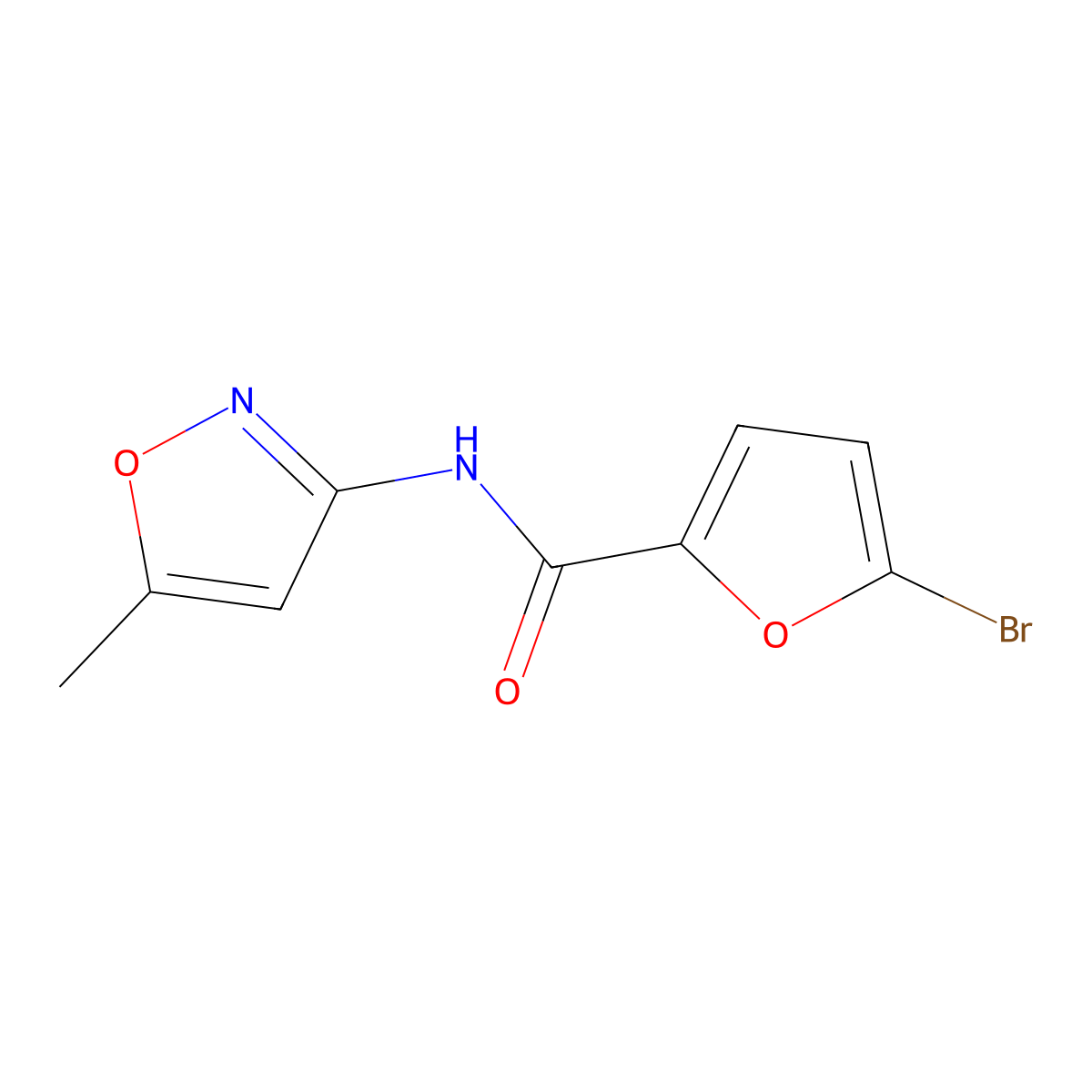 5-bromo-N-(5-methyl-1,2-oxazol-3-yl)furan-2-carboxamide molecular structure, CAS 325980-87-8