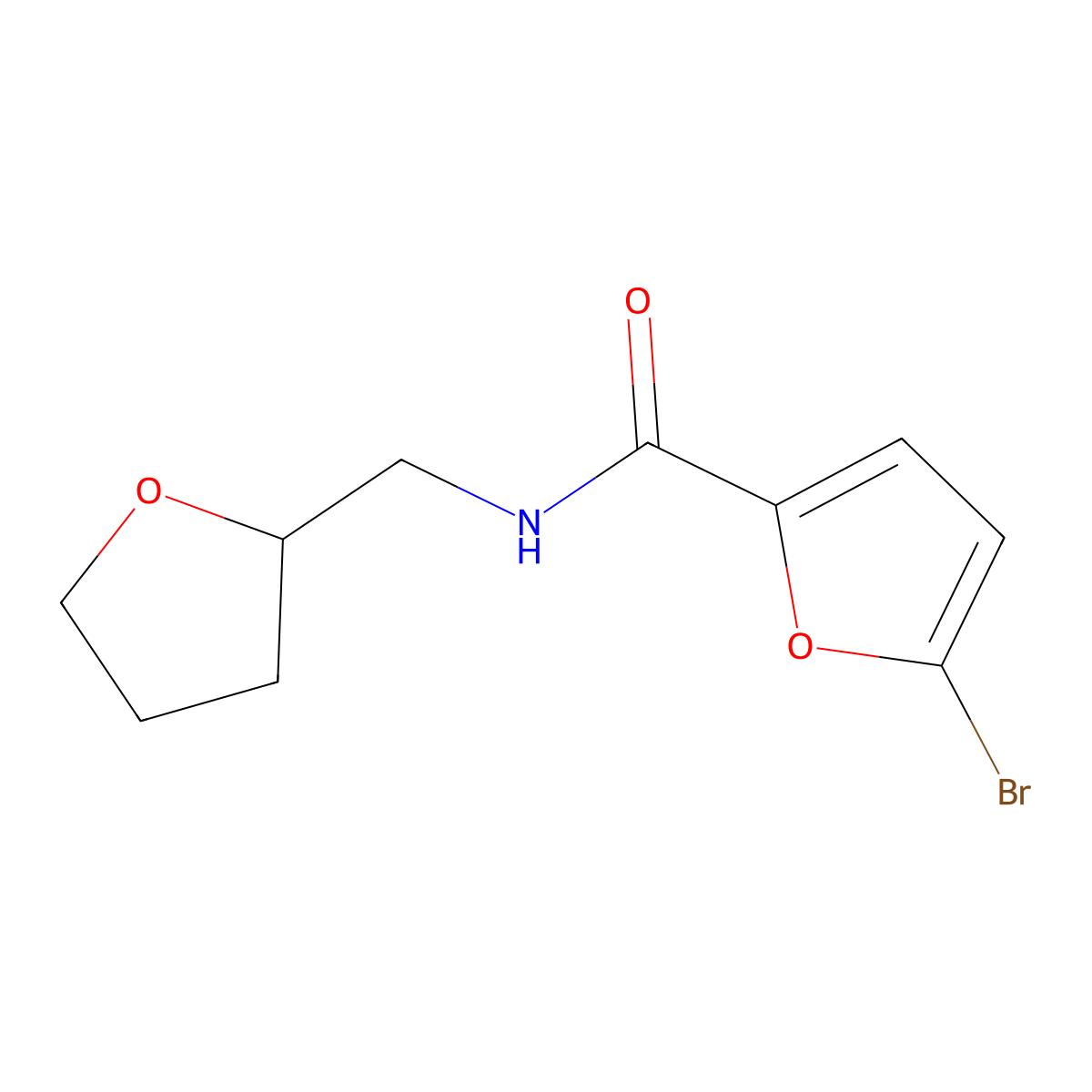 5-bromo-N-(oxolan-2-ylmethyl)furan-2-carboxamide molecular structure, CAS 325980-91-4