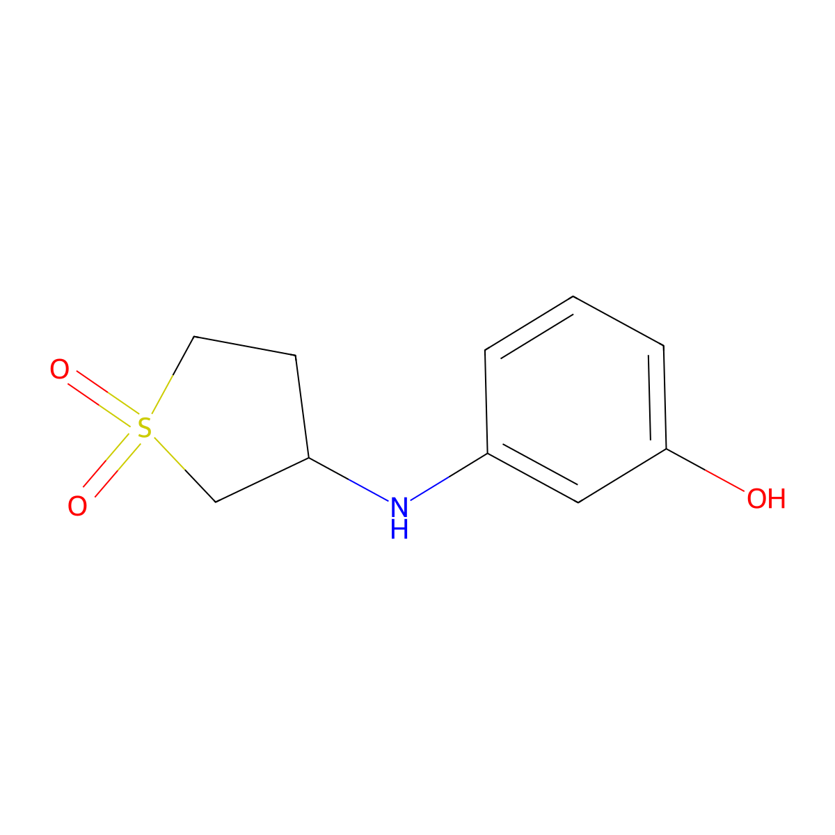 3-[(1,1-Dioxidotetrahydro-3-thienyl)amino]phenol molecular structure, CAS 325984-61-0