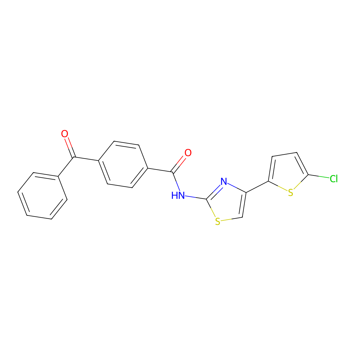 4-benzoyl-N-[4-(5-chlorothiophen-2-yl)-1,3-thiazol-2-yl]benzamide molecular structure, CAS 325986-68-3