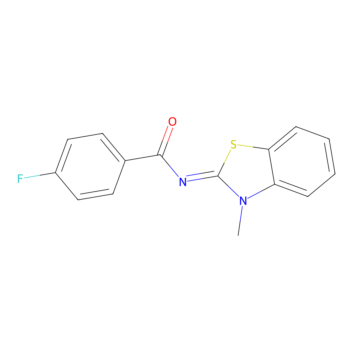 (Z)-4-fluoro-N-(3-methylbenzo[d]thiazol-2(3H)-ylidene)benzamide molecular structure, CAS 325986-79-6