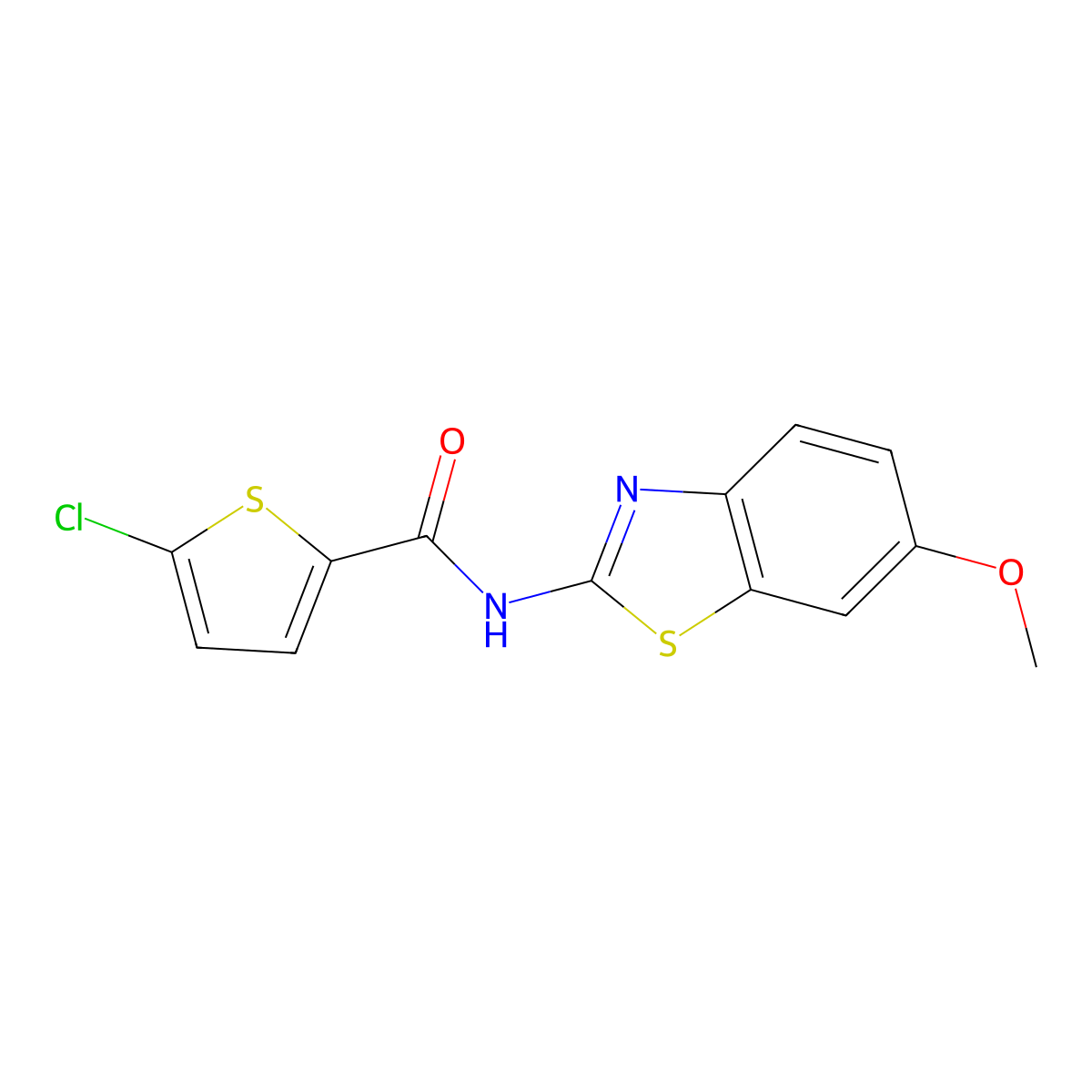 5-chloro-N-(6-methoxy-1,3-benzothiazol-2-yl)thiophene-2-carboxamide molecular structure, CAS 325987-02-8