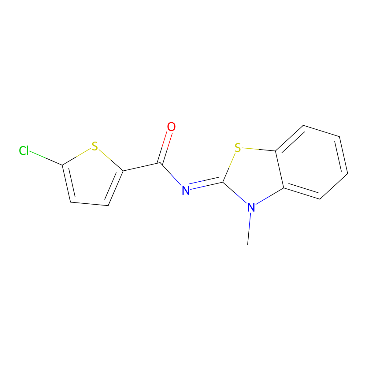 (E)-5-chloro-N-(3-methylbenzo[d]thiazol-2(3H)-ylidene)thiophene-2-carboxamide molecular structure, CAS 325987-12-0