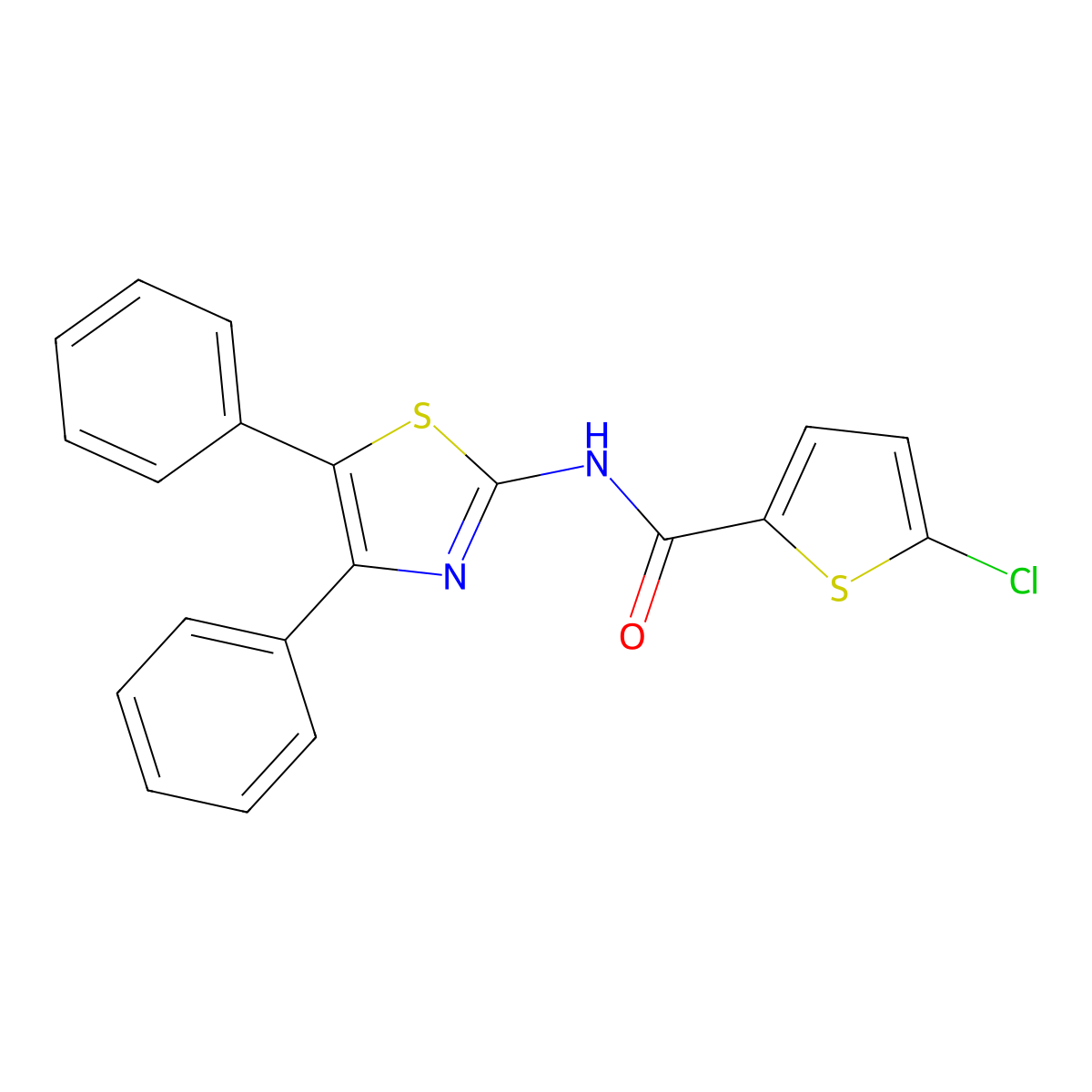 5-chloro-N-(4,5-diphenyl-1,3-thiazol-2-yl)thiophene-2-carboxamide molecular structure, CAS 325987-15-3