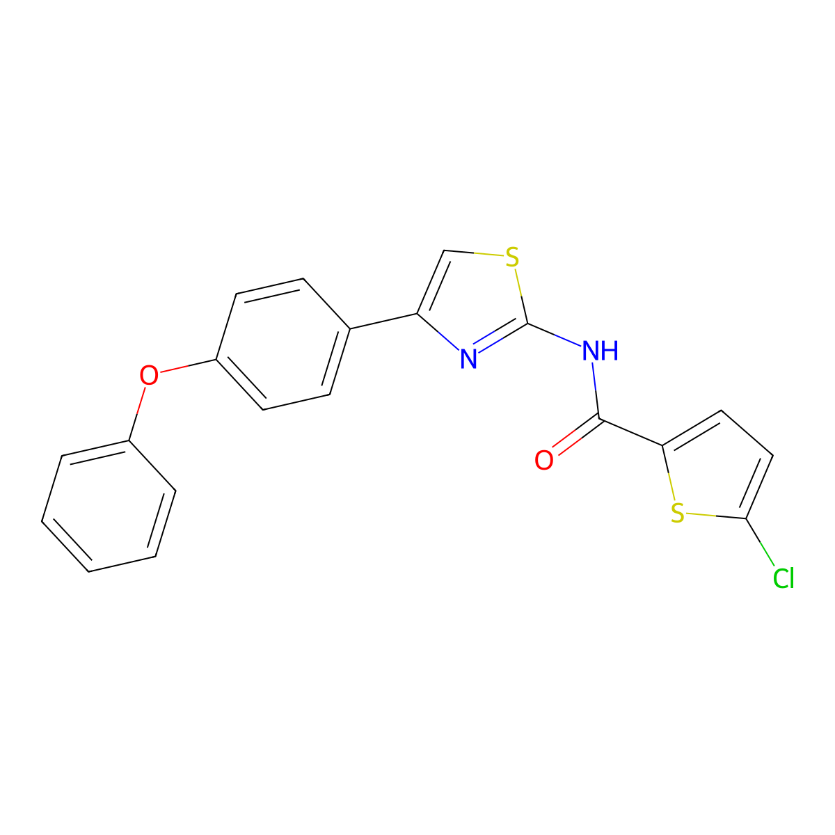 5-chloro-N-[4-(4-phenoxyphenyl)-1,3-thiazol-2-yl]thiophene-2-carboxamide molecular structure, CAS 325987-30-2