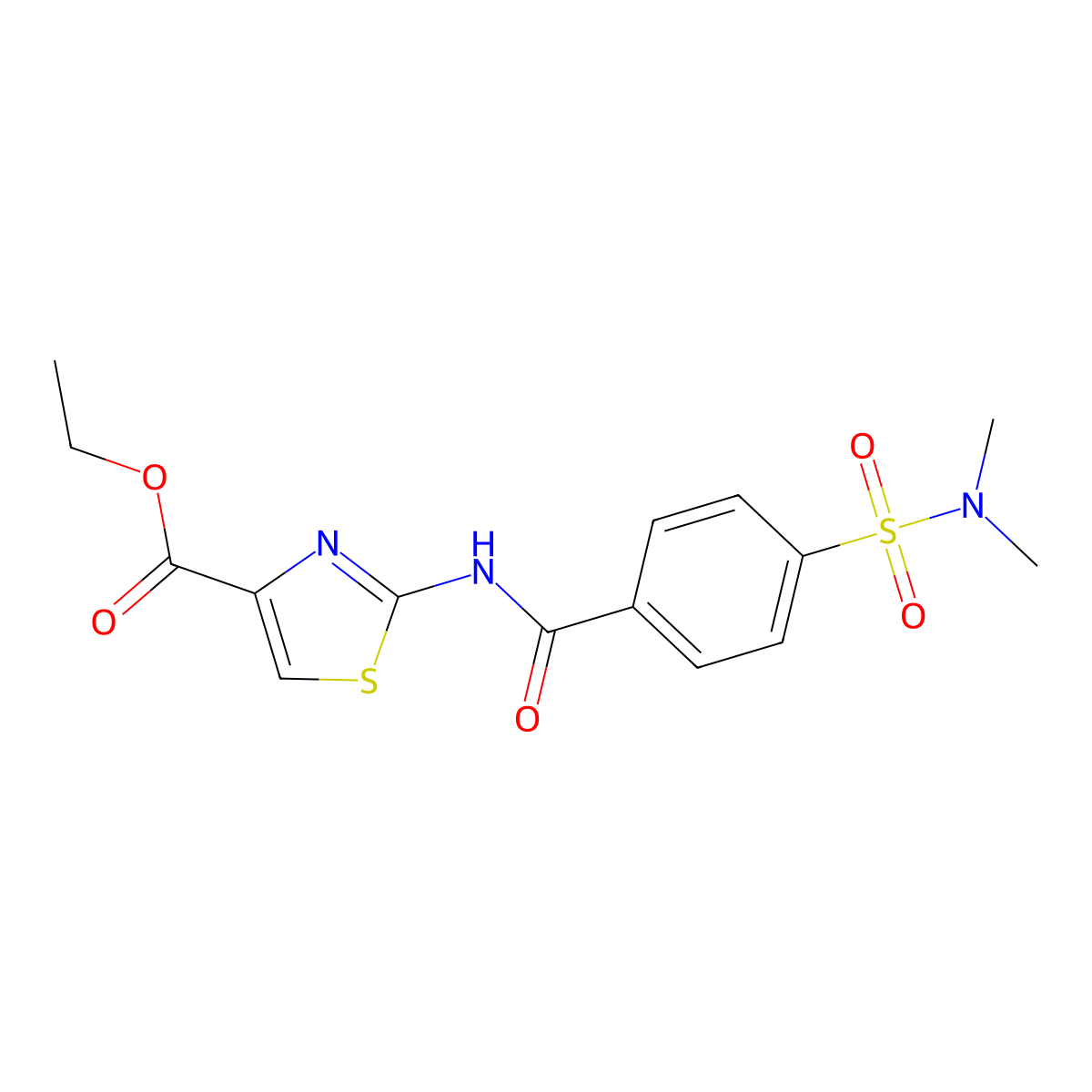 ethyl 2-(4-(N,N-dimethylsulfamoyl)benzamido)thiazole-4-carboxylate molecular structure, CAS 325987-83-5