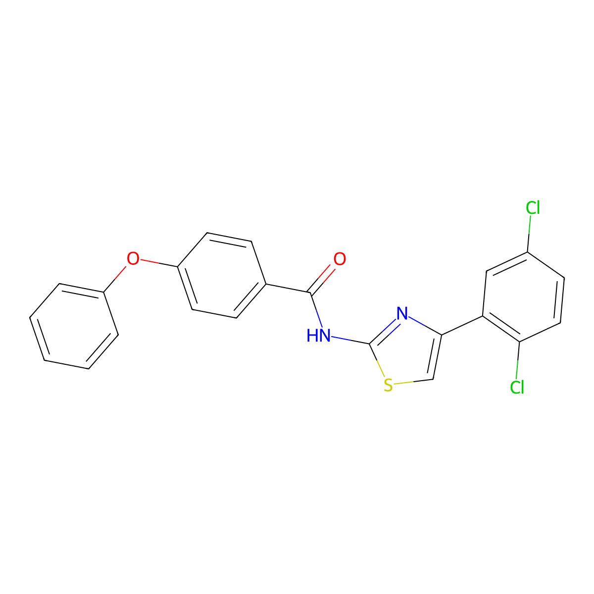 N-[4-(2,5-dichlorophenyl)-1,3-thiazol-2-yl]-4-phenoxybenzamide molecular structure, CAS 325988-00-9