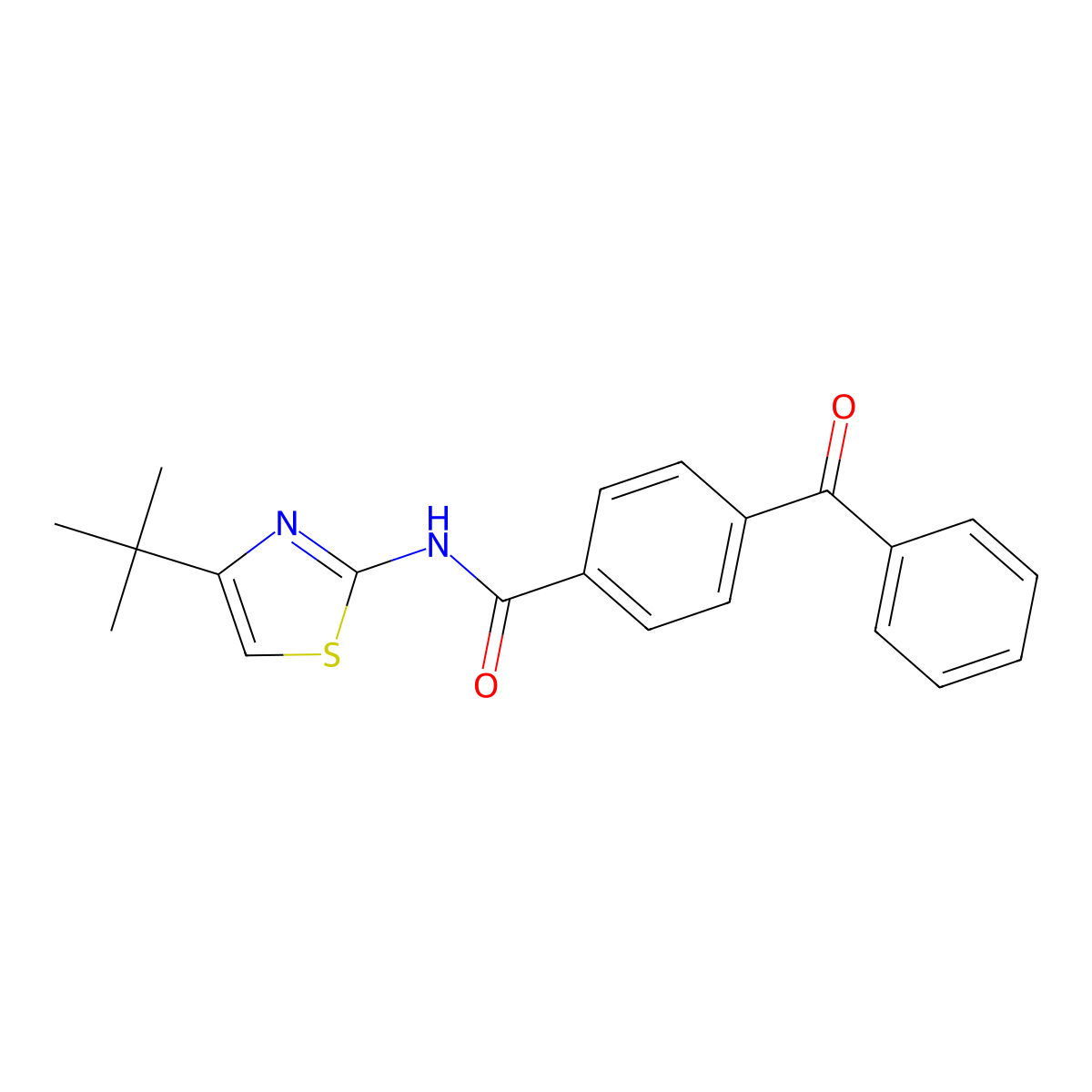 4-benzoyl-N-(4-tert-butyl-1,3-thiazol-2-yl)benzamide molecular structure, CAS 325988-04-3