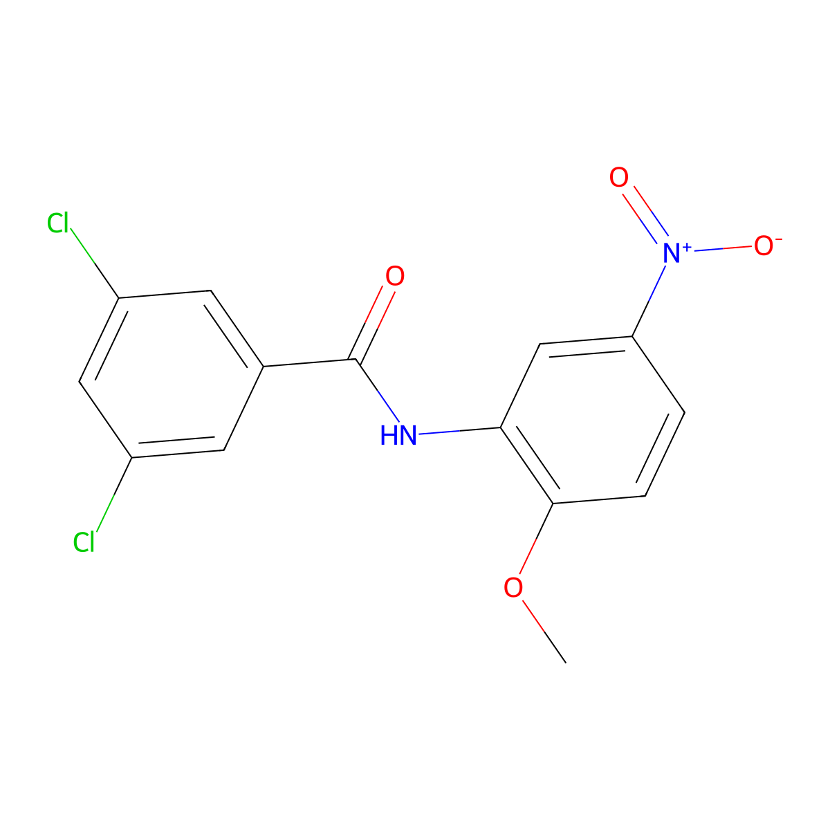 3,5-dichloro-N-(2-methoxy-5-nitrophenyl)benzamide molecular structure, CAS 325988-08-7