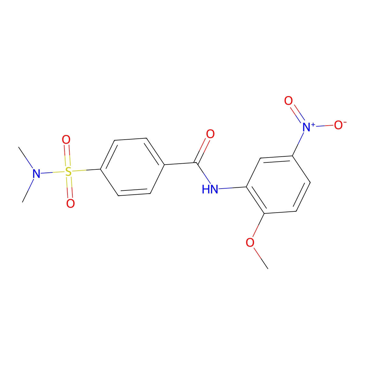 4-(dimethylsulfamoyl)-N-(2-methoxy-5-nitrophenyl)benzamide molecular structure, CAS 325988-11-2